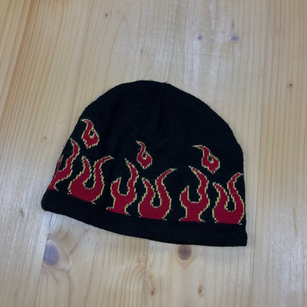 Japanese Brand × Vintage Japanese Vintage Flame Knitted Y2K Streetwear Hat Size ONE SIZE - 3 Thumbnail