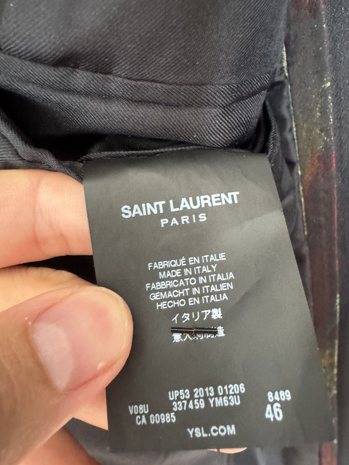 Saint Laurent Paris Hedi SS14 Oil Pastel Le smoking Blazer Size 46R - 5 Thumbnail