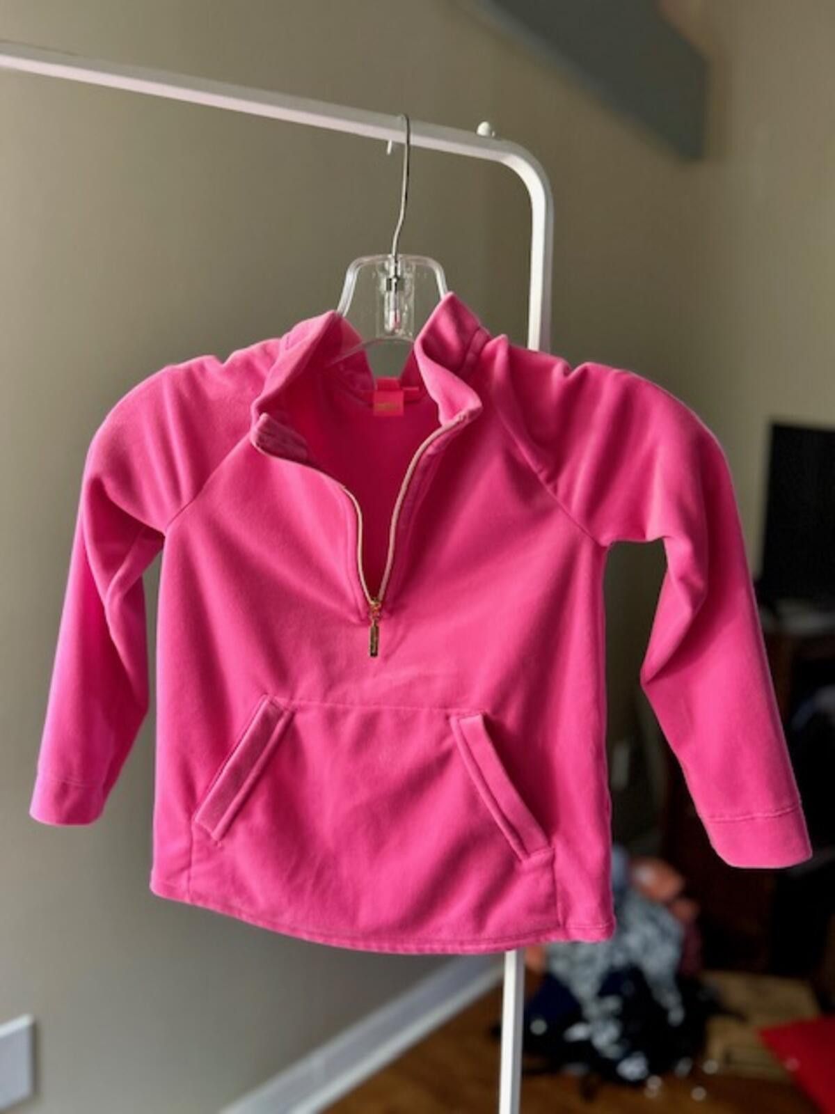 Other Lilly Pulitzer Girl's Pink Fleece Pullover Half Zip Small Size S / US 4 / IT 40 - 1 Thumbnail