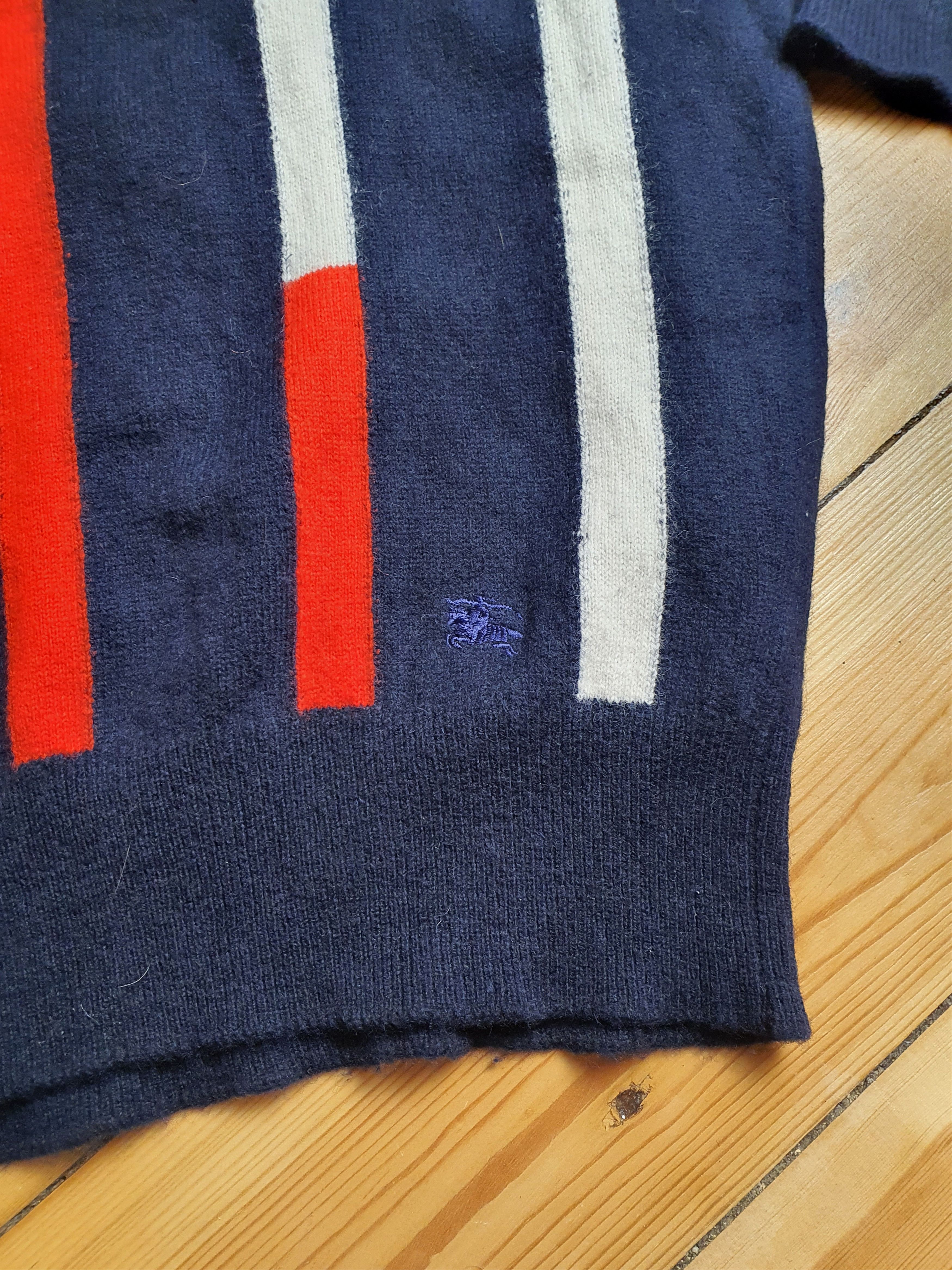 Burberry × Vintage Vintage Burberrys Knit Sweater 90s Size US L / EU 52-54 / 3 - 5 Thumbnail