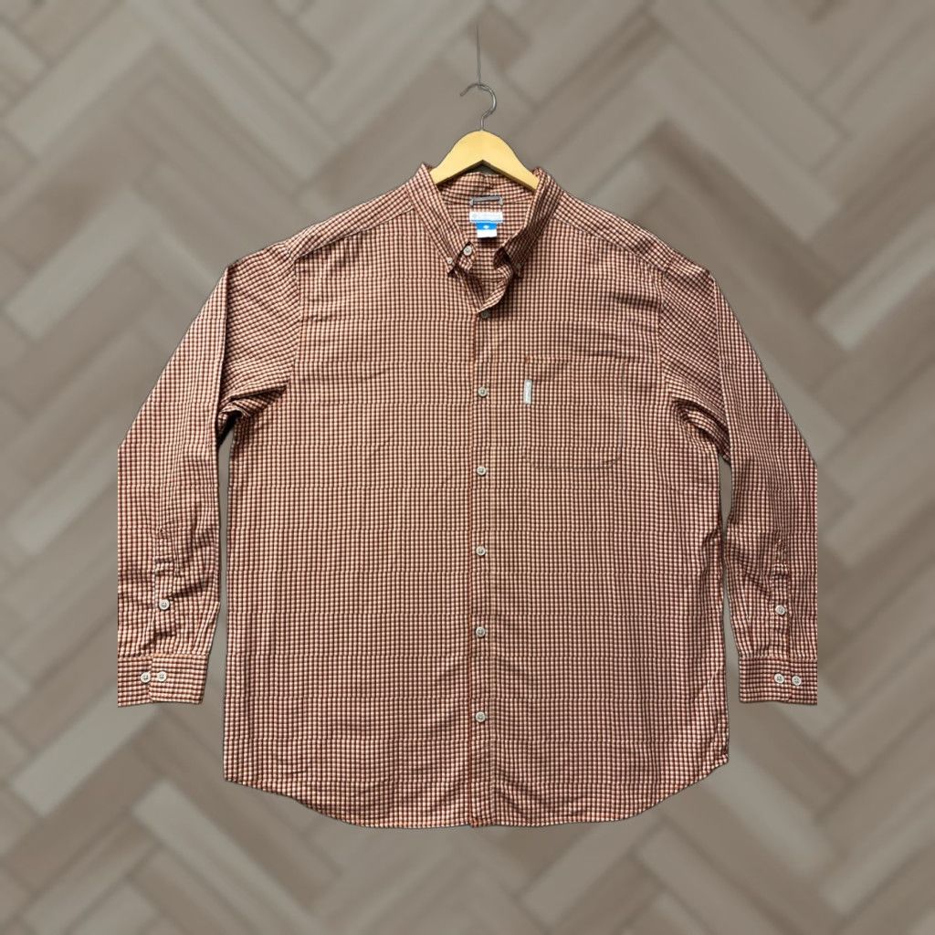 Vintage COLUMBIA Red Check Button-Up Shirt Long Sleeve Men’s 2XL Cotton Size US XXL / EU 58 / 5 - 1 Thumbnail