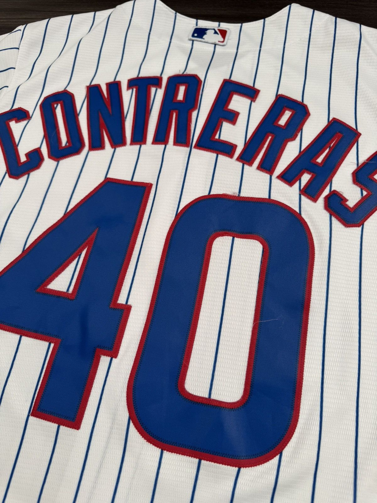 Majestic Chicago Cubs Wilson Contreras #40 MLB Pinstripe Jersey Size US L / EU 52-54 / 3 - 7 Thumbnail