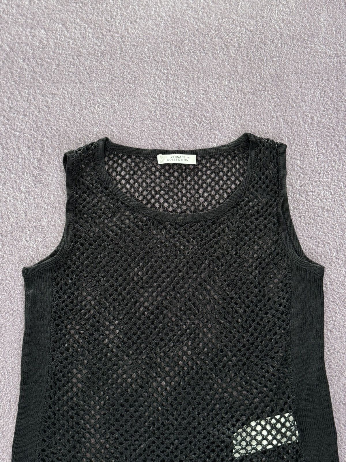 Versace Gianni Versace 00s JPG Vibe Glamour Y2K Mesh Up Tank Top Size M / US 6-8 / IT 42-44 - 2 Thumbnail