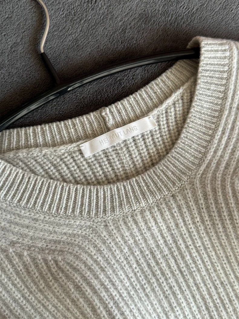 Helmut Lang HELMUT LANG Tapered shoulder design rib knit sweater Size S / US 4 / IT 40 - 4 Thumbnail