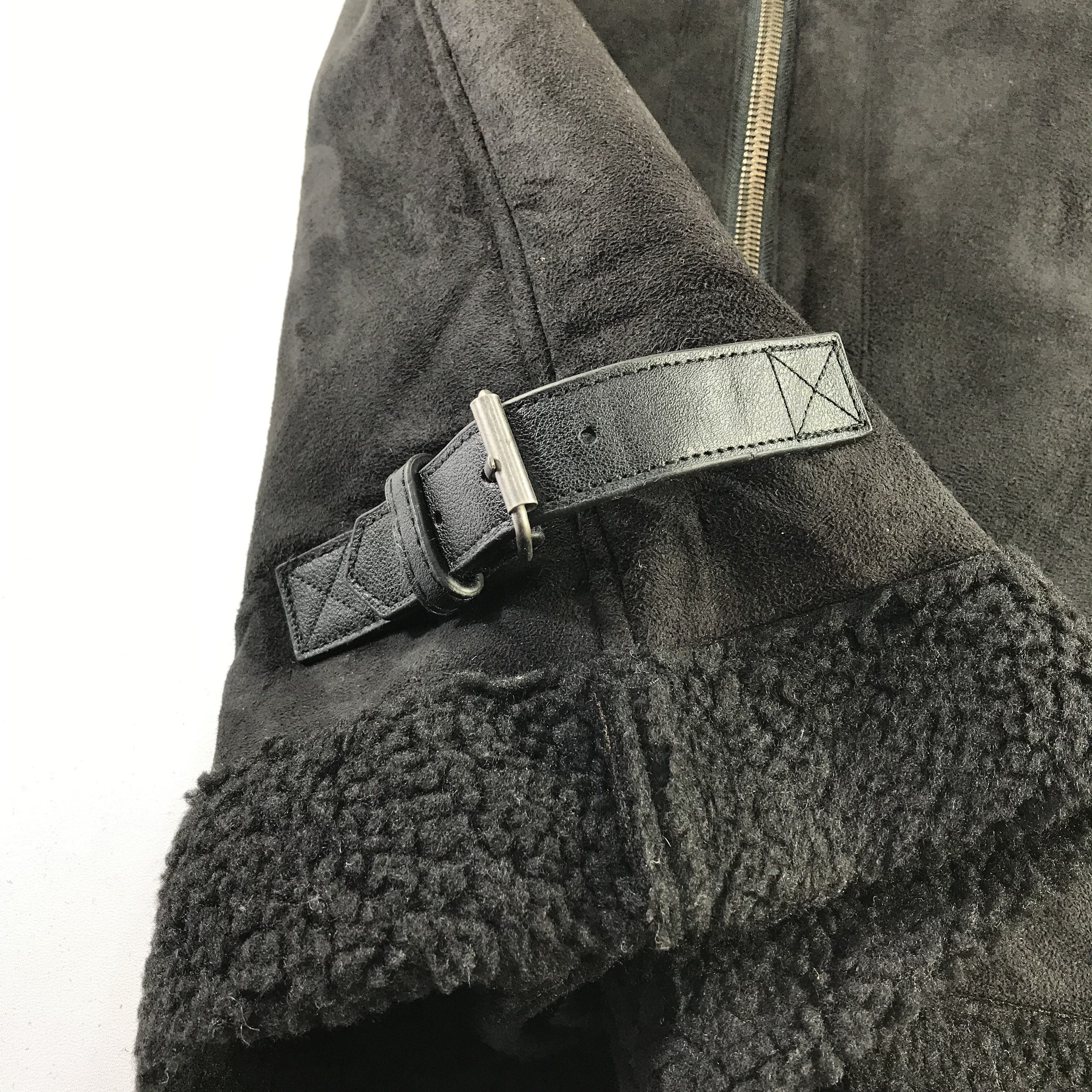 Japanese Brand Faux Suede Biker Zipper Jacket Size US L / EU 52-54 / 3 - 5 Thumbnail