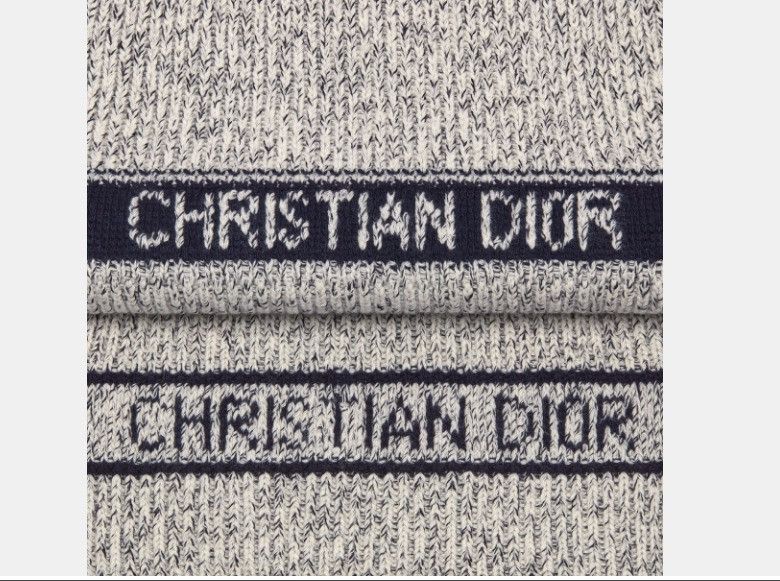 Dior o1w1db10425 31DWI21 Size: OS / Scarf in Ecru & Navy Blue Size ONE SIZE - 4 Thumbnail