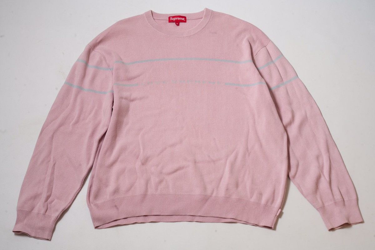 Supreme supreme logo pink sweater Size US M / EU 48-50 / 2 - 1 Thumbnail