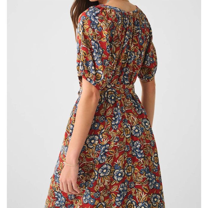 Faherty Carmel Linen Dress In Red Desert Bloom Grailed