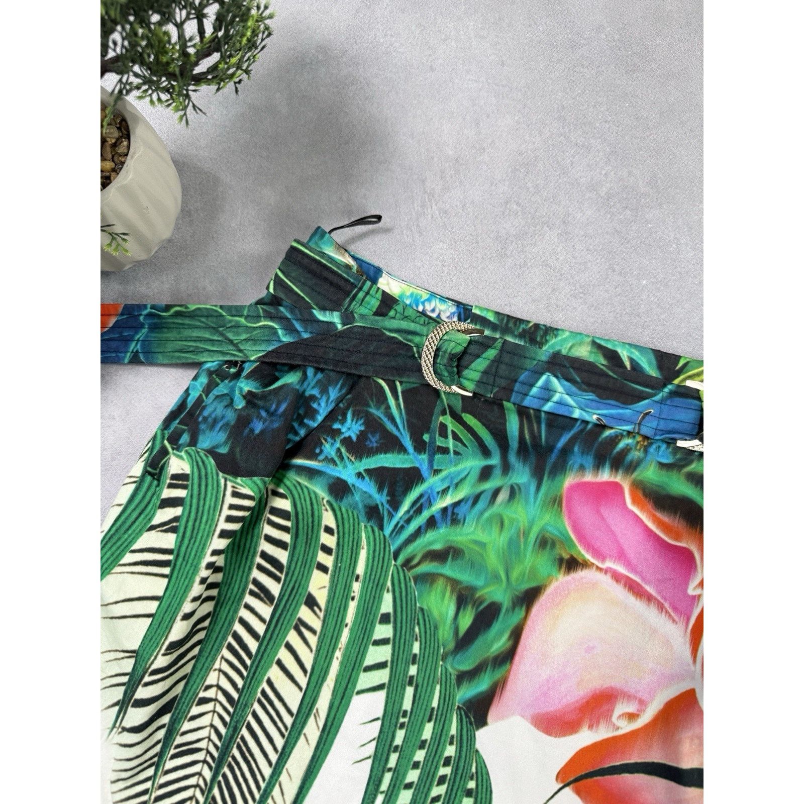Roberto Cavalli Roberto Cavalli Women Mini Skirt Floral Avant Garde Size 29" - 3 Thumbnail