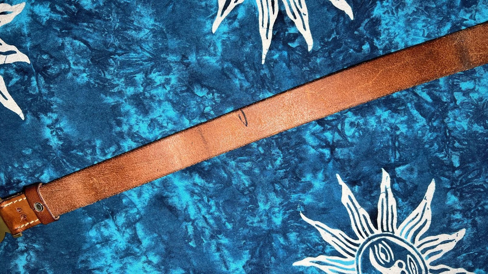 Vintage Avant Garde Swiss Scout Brown Vintage Leather belts Y2K Size 26 - 20 Thumbnail