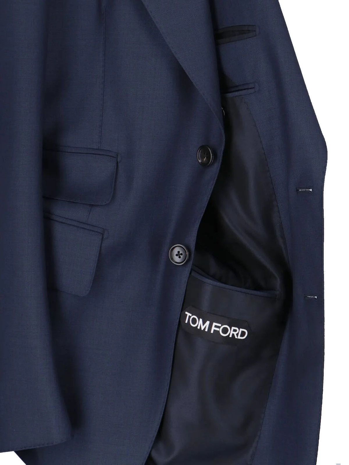 Tom Ford Tom FORD - Navy Blue Super 130 Size 46R - 1 Thumbnail