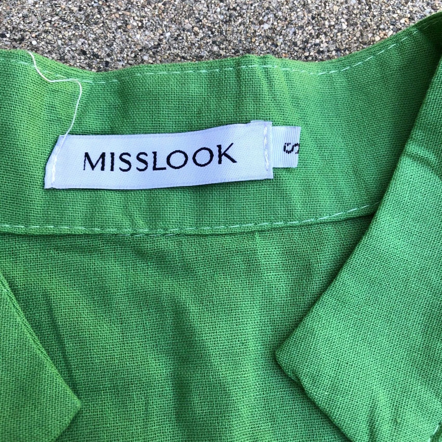 Vintage VINTAGE MISSLOOK Tunic Maxi Shirt Dress SMALL Women's Green Long Sleeve Full Length Size S / US 4 / IT 40 - 4 Thumbnail