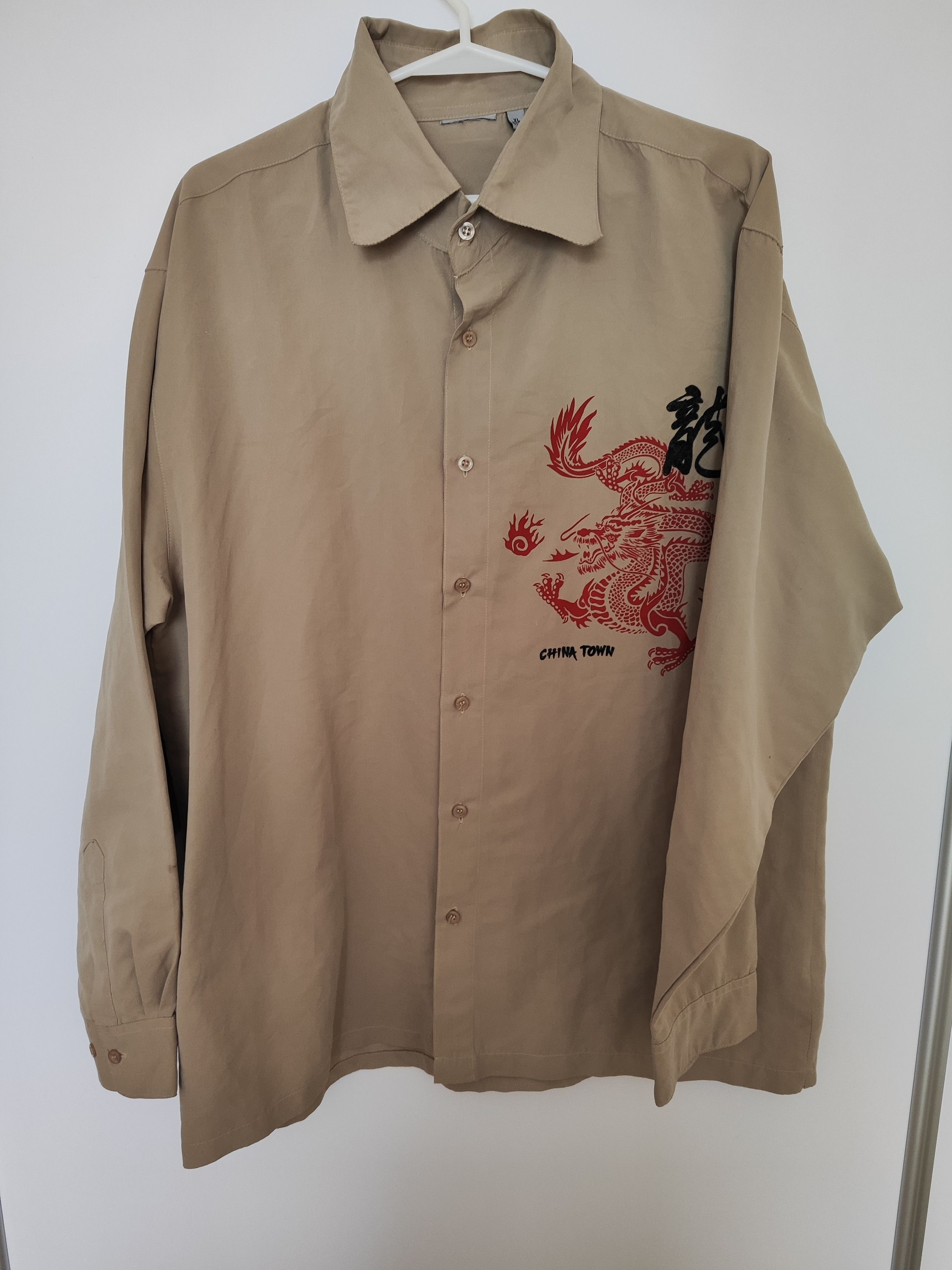Japanese Brand × Vintage Vintage Dragon Shirt XL – Chinatown Style Streetwear Size US XL / EU 56 / 4 - 5 Thumbnail