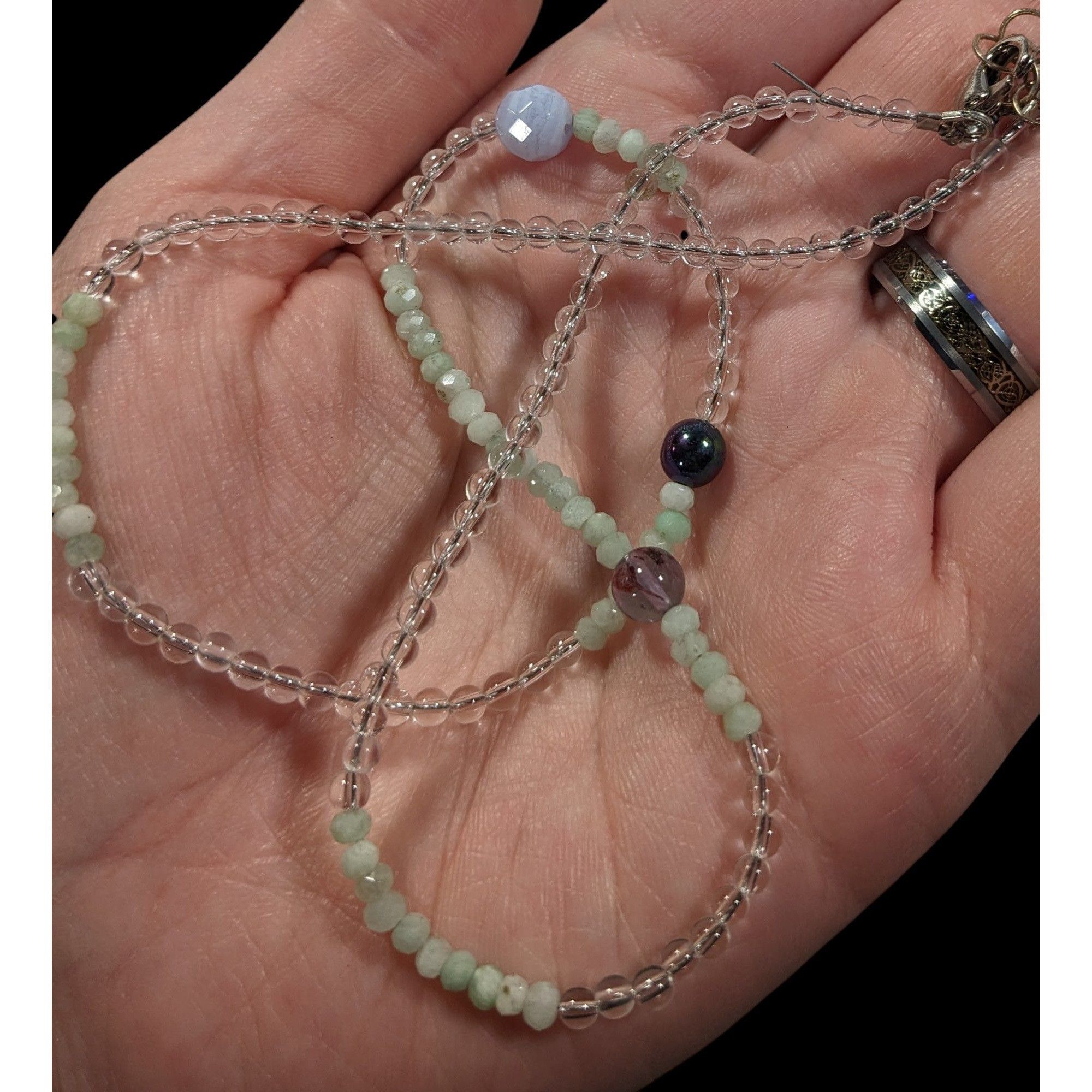 Other Handmade Pastel Glass And Stone Beaded Necklace Size ONE SIZE - 3 Thumbnail