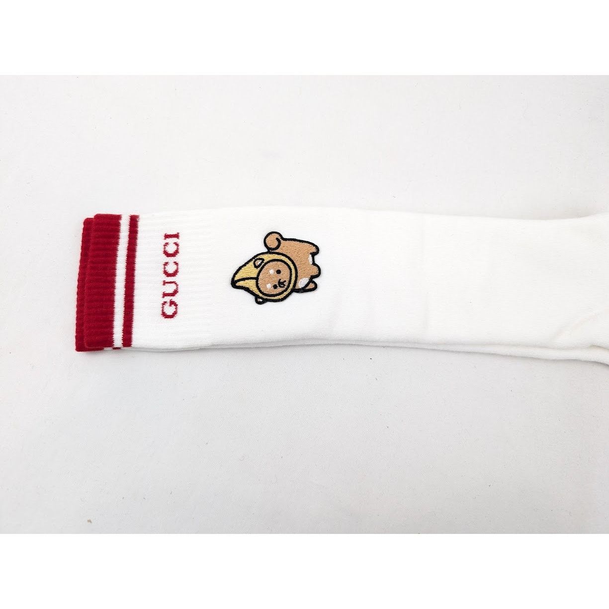 Gucci o1rshd1 Size: M / Socks in White/Red Size ONE SIZE - 4 Thumbnail