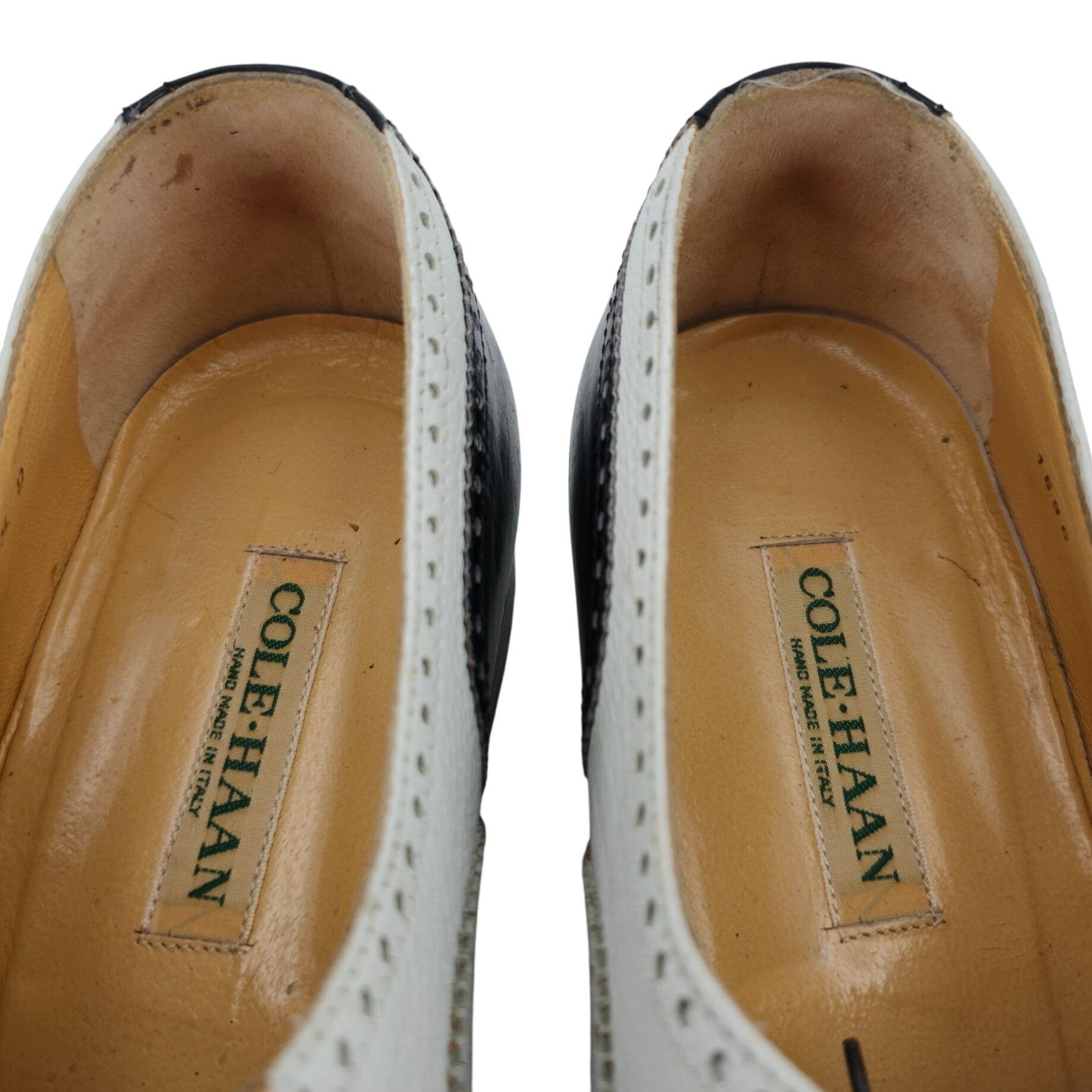 Cole Haan Vintage Bespoke Cole Haan Black White Leather Spectators 9.5 Size US 9.5 / EU 42-43 - 2 Thumbnail
