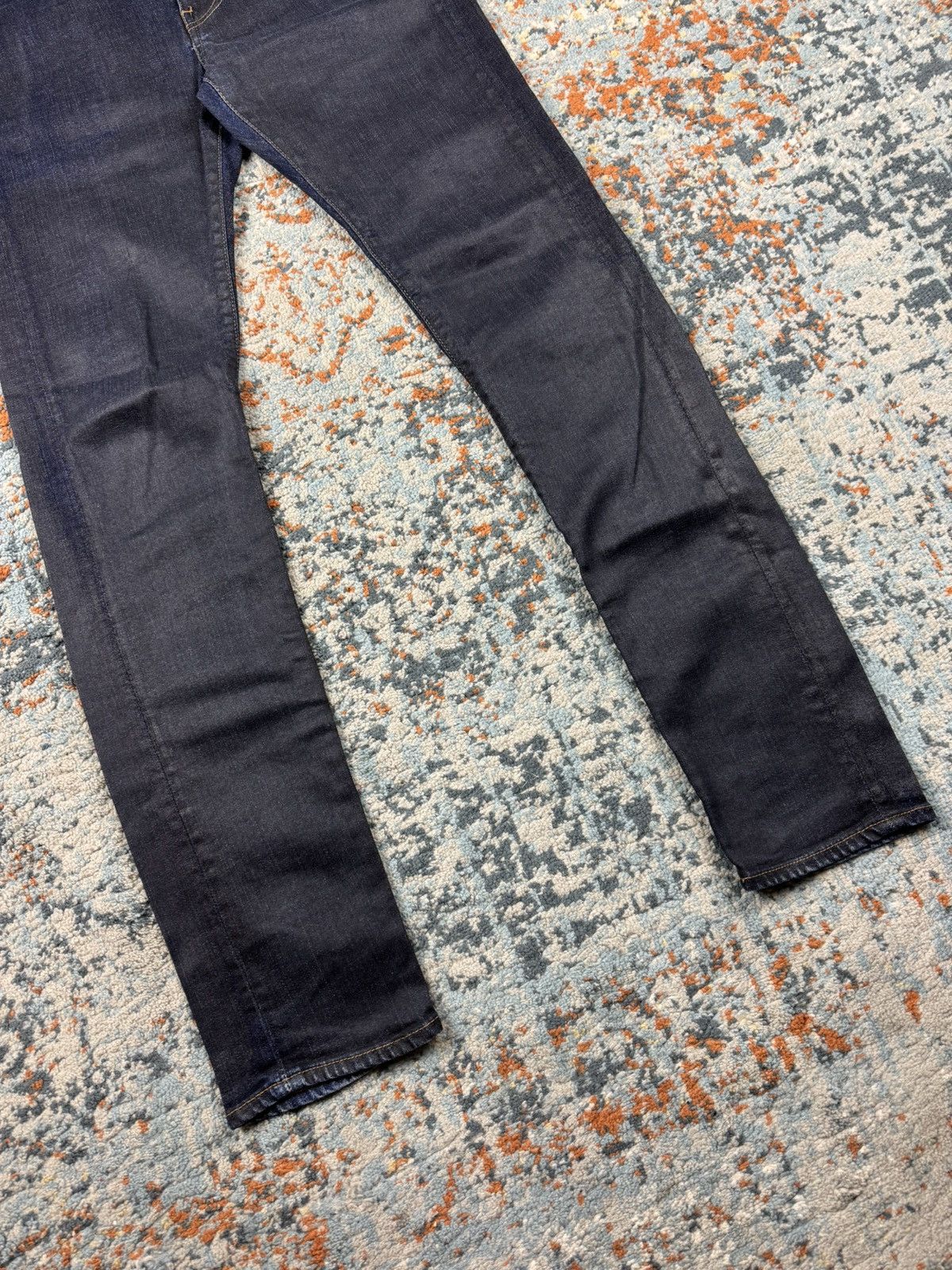 Edwin × Vintage Rare Vintage y2k Edwin waxed coated skinny jeans denim pants Size US 31 - 5 Thumbnail