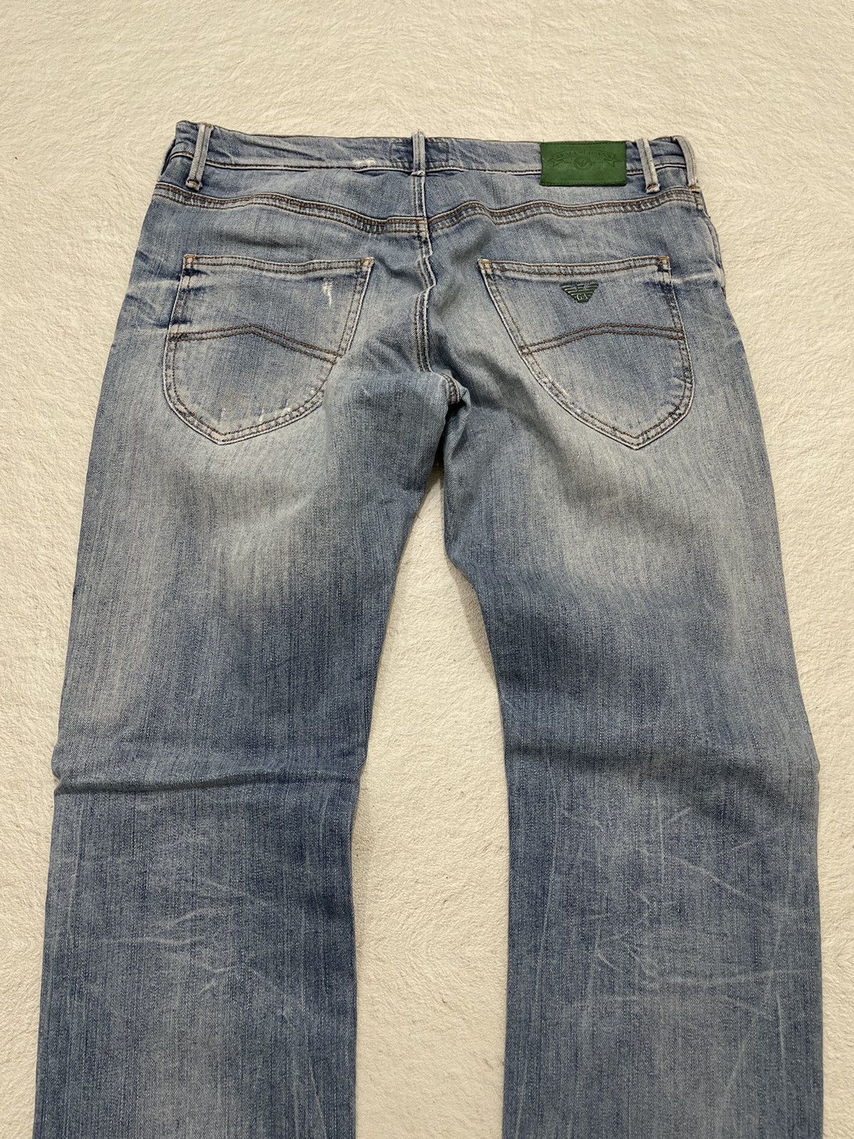 Giorgio Armani 2000s Armani Blue Jeans Washed Y2K Hysteric If6was9 Size US 34 / EU 50 - 8 Thumbnail