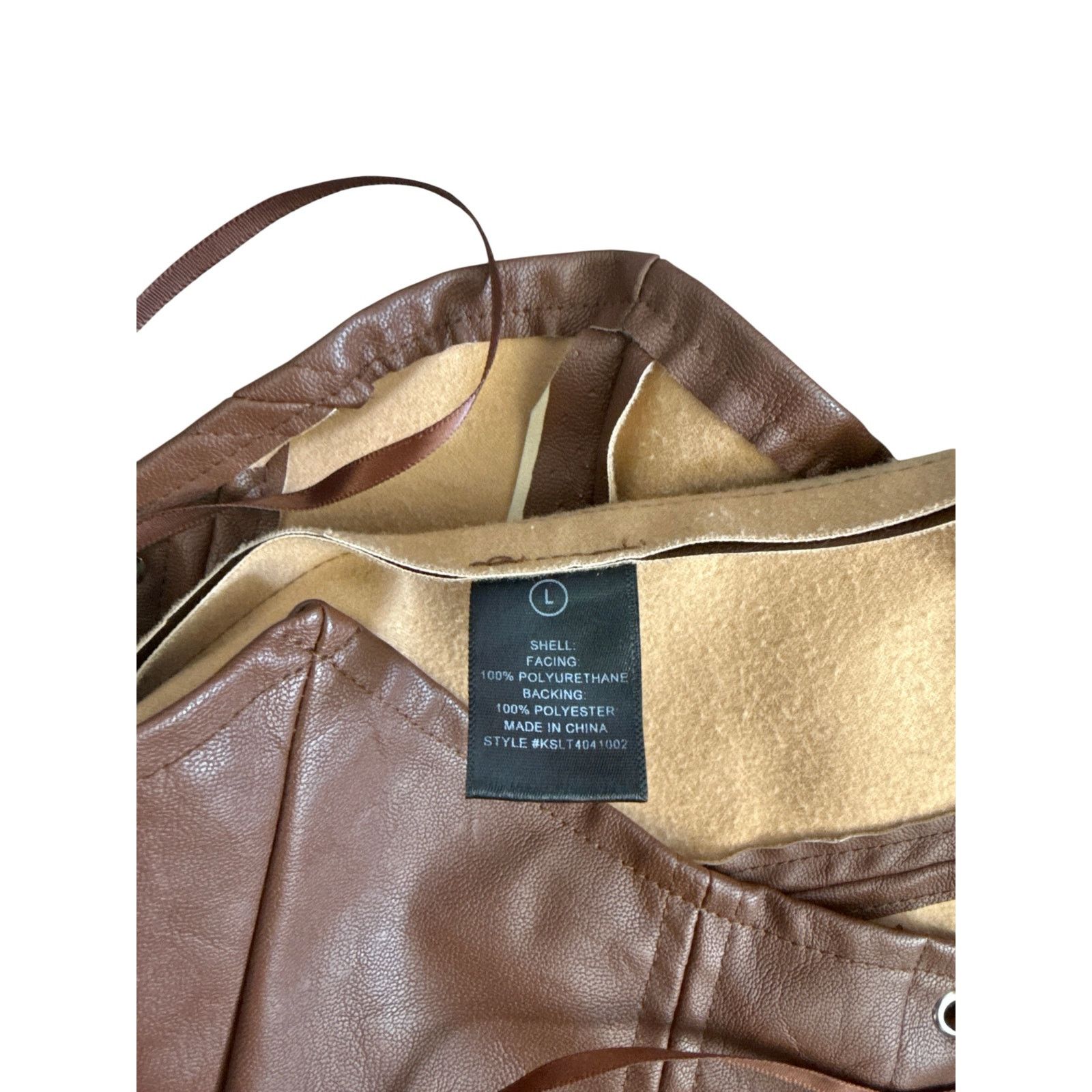 Other Fashion Nova Zorya Faux Leather Corset in Brown Size Large Size L / US 10 / IT 46 - 8 Thumbnail