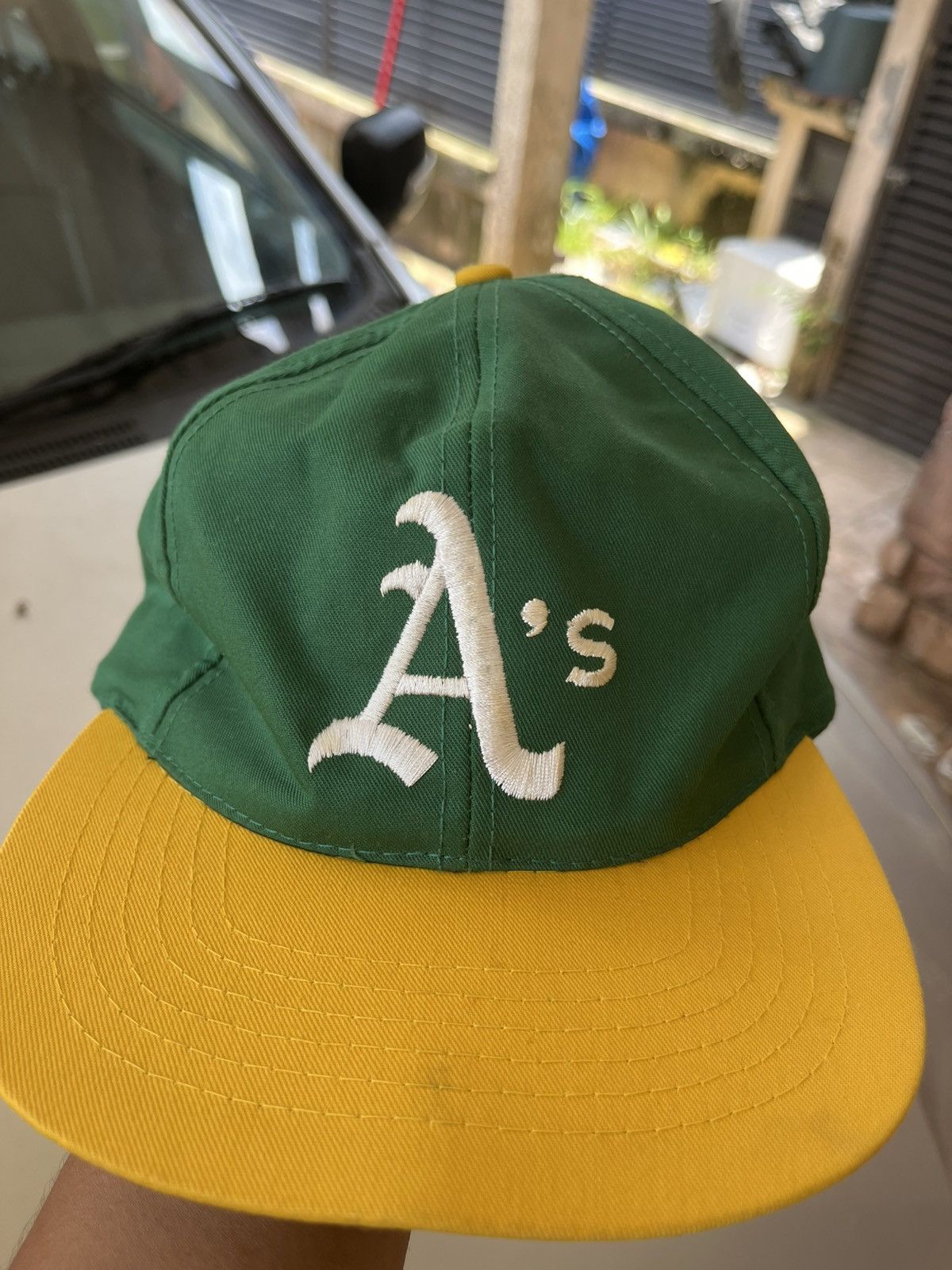 vintage 90s athletic oakland hat