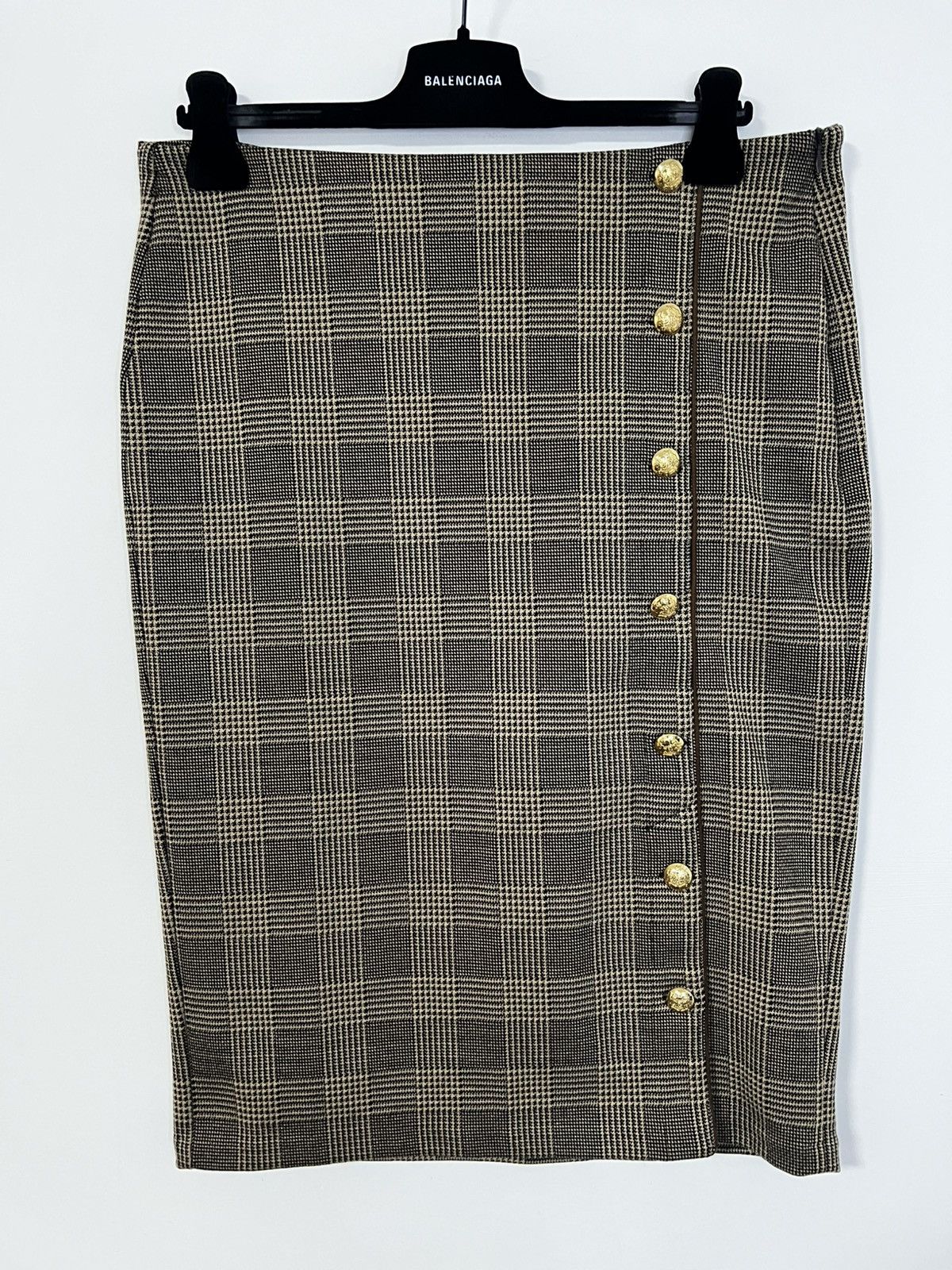 Lauren Ralph Lauren Lauren tartan plaid skirt beige L elastic cotton tartan Size 30" / US 8 / IT 44 - 1 Thumbnail