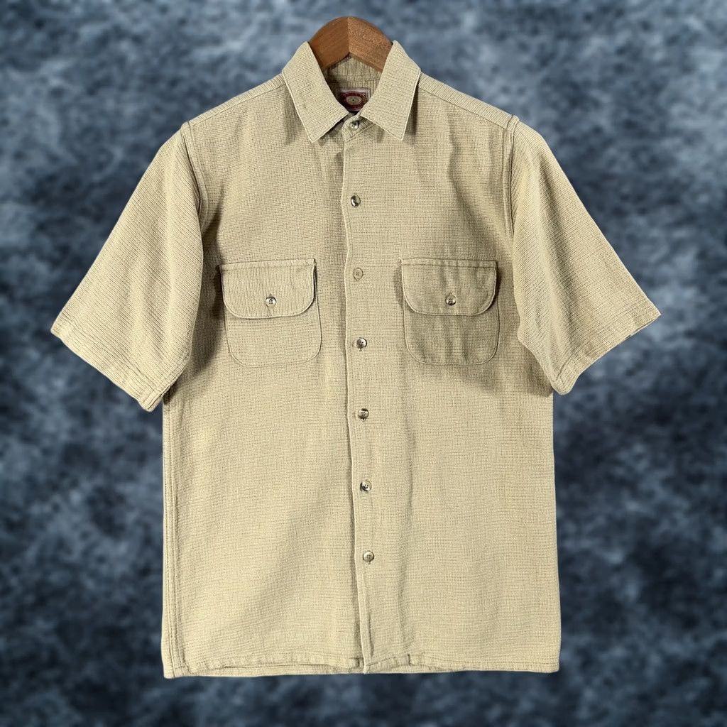 Banana Republic VINTAGE Banana Republic Shirt Mens XS Beige Safari Camp Waffle Cotton 80s Size US XS / EU 42 / 0 - 1 Thumbnail