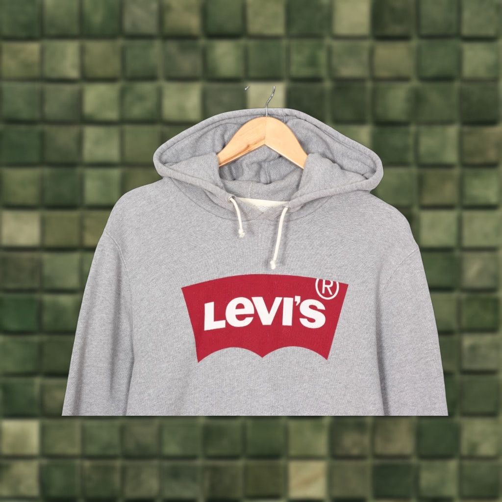 Levi's LEVI’S Graphic Pullover Hoodie Sweatshirt Mens L Grey VR1878 Size US L / EU 52-54 / 3 - 1 Thumbnail