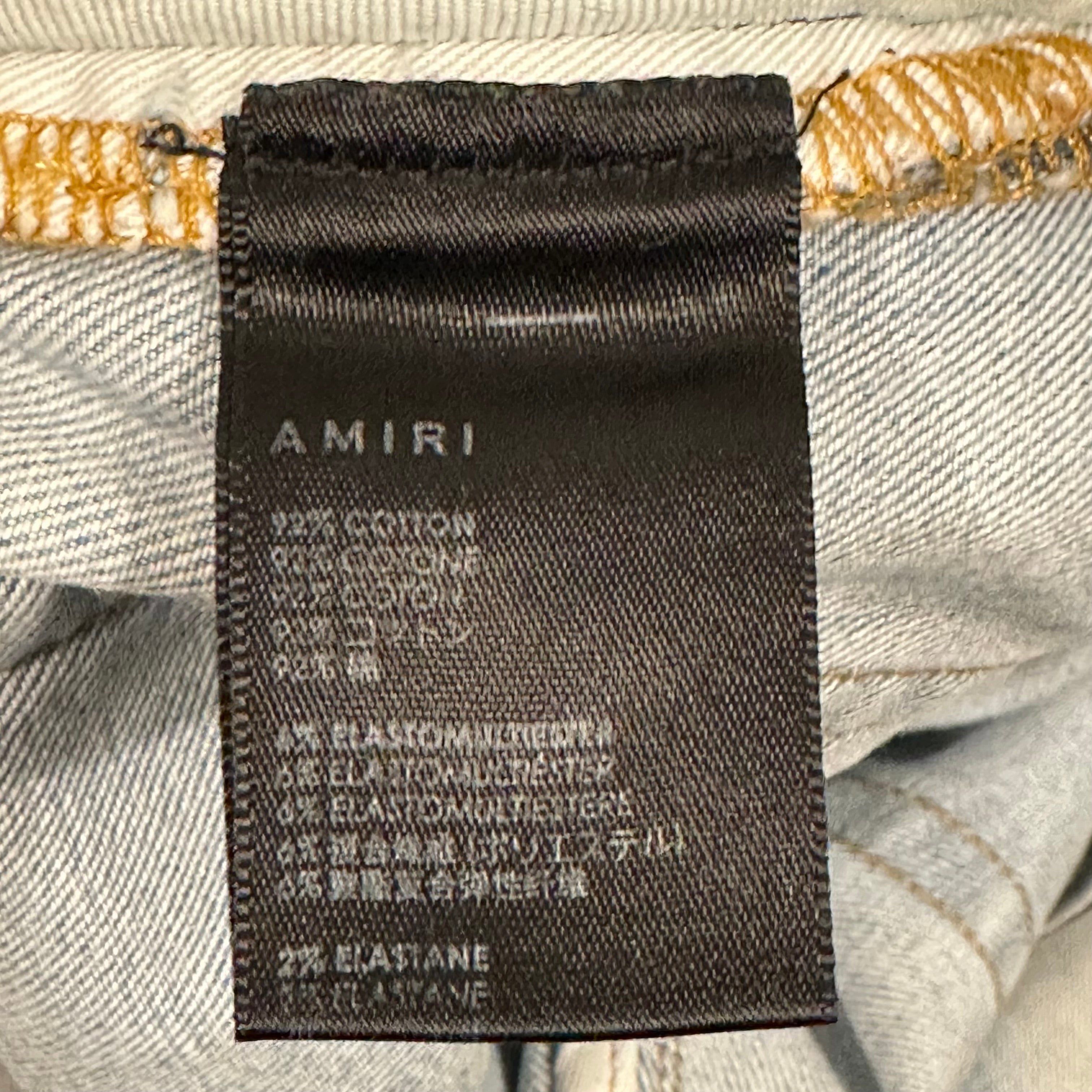 Amiri Amiri MX1 Light Camo Light Blue Denim Jeans Sz 36 (Tailored Size US 36 / EU 52 - 6 Thumbnail