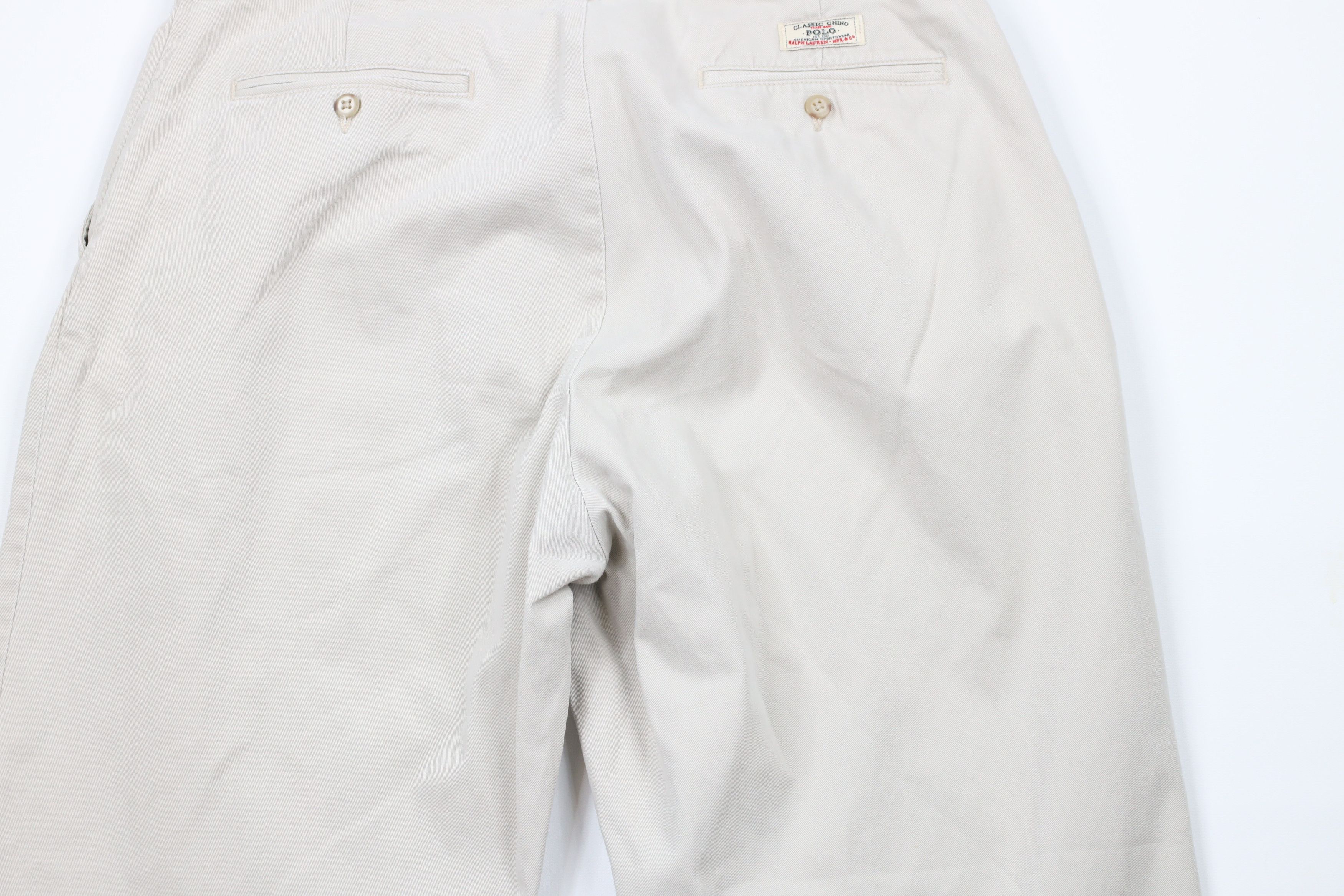 Ralph Lauren × Vintage Vintage 90s Ralph Lauren Front Cotton Chino Pants Beige Size US 34 / EU 50 - 10 Thumbnail
