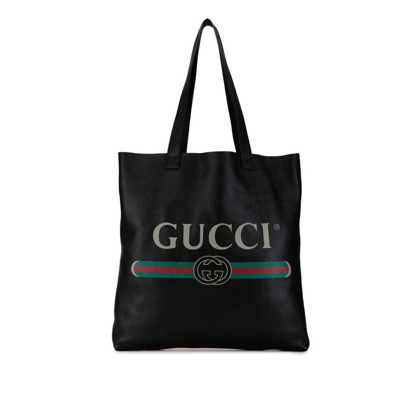 Gucci Gucci Gucci Leather Logo Print Large Tote Bag 572768 Leather Tote Bag 572768 in Great Condition Size ONE SIZE - 1 Thumbnail