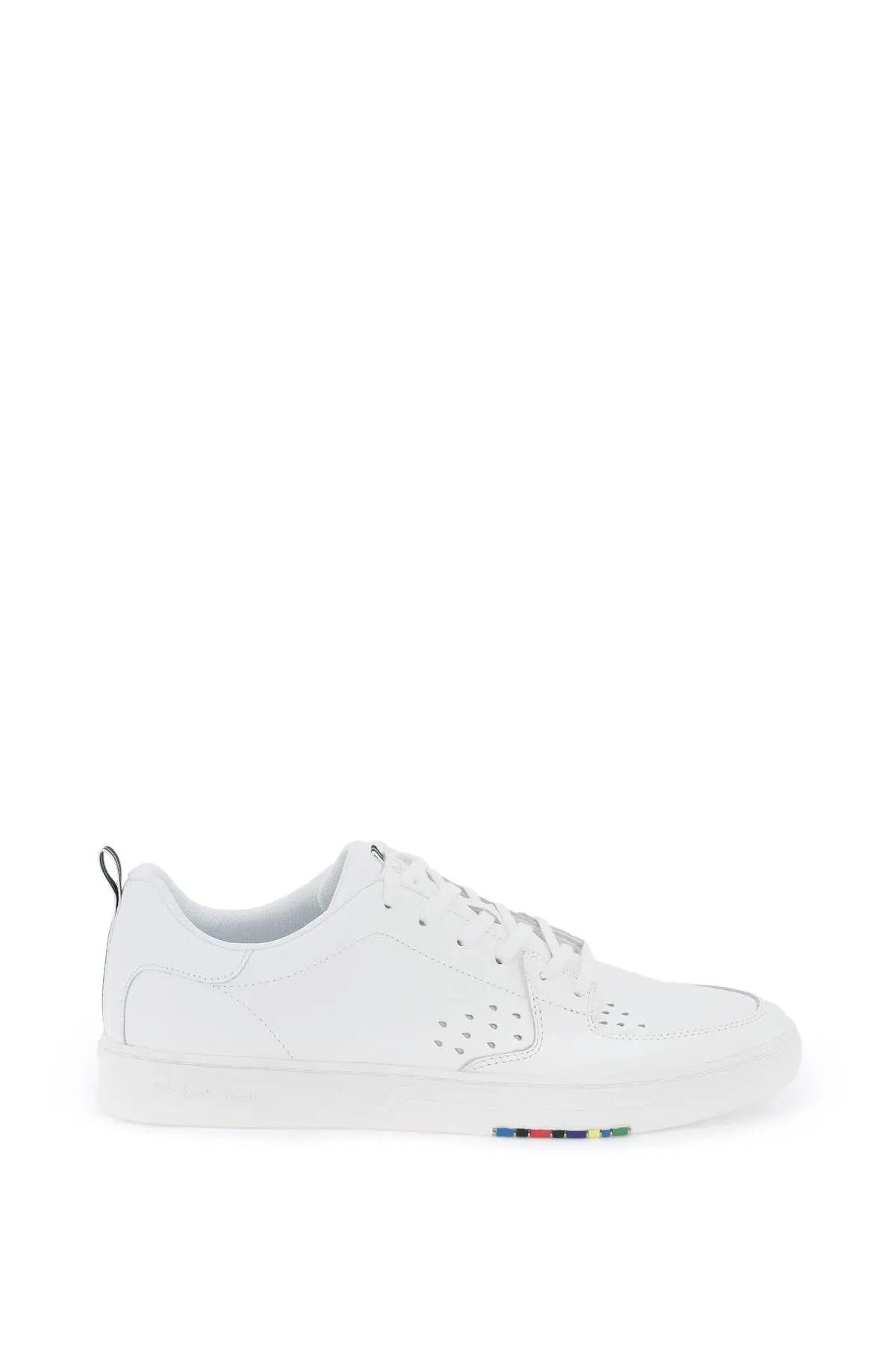 image of Paul Smith O1S22I1N0324 Premium Leather Cosmo Sneakers In White, Men's (Size 7)
