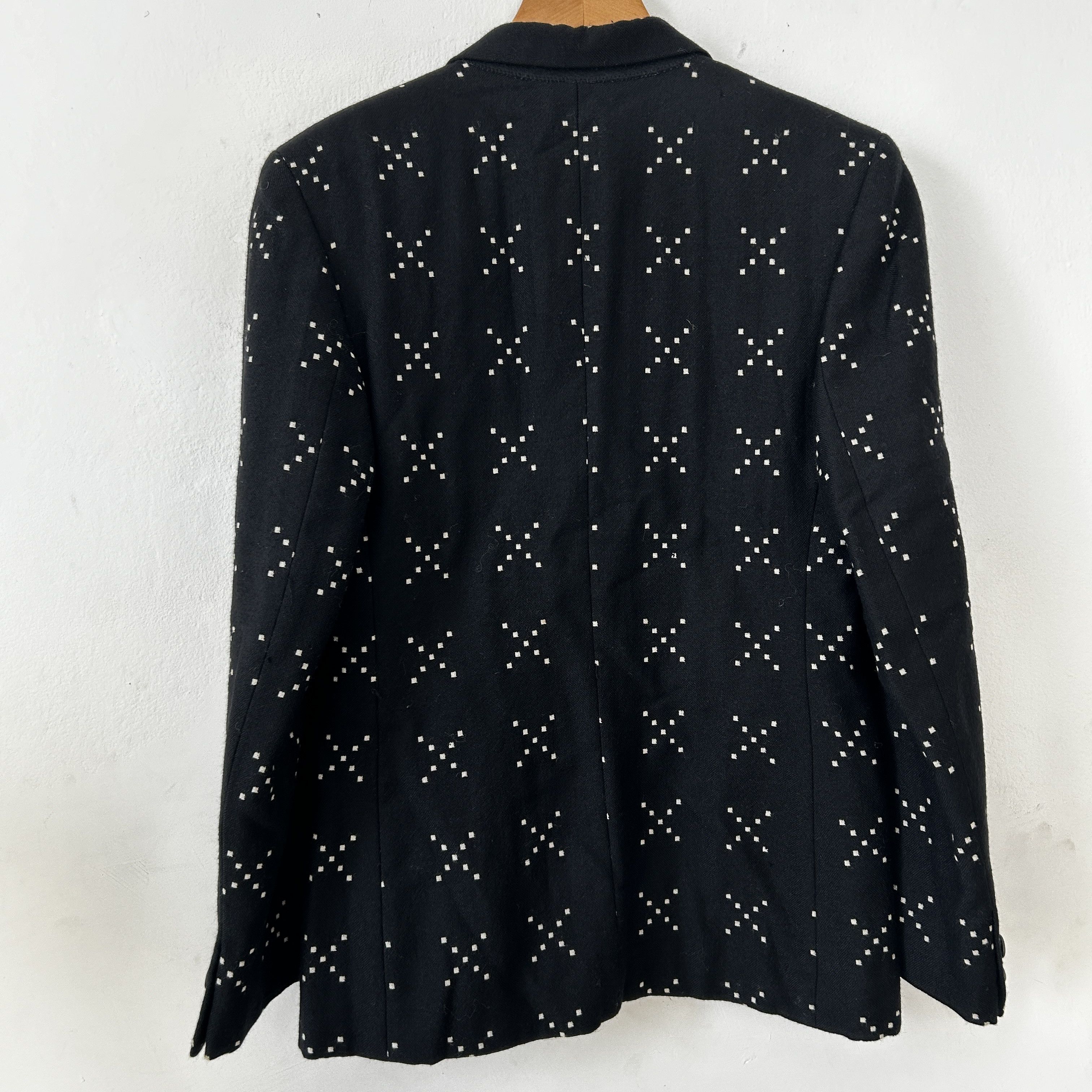 Vintage Wool Blazer, 90s Padded Shoulder Jacket