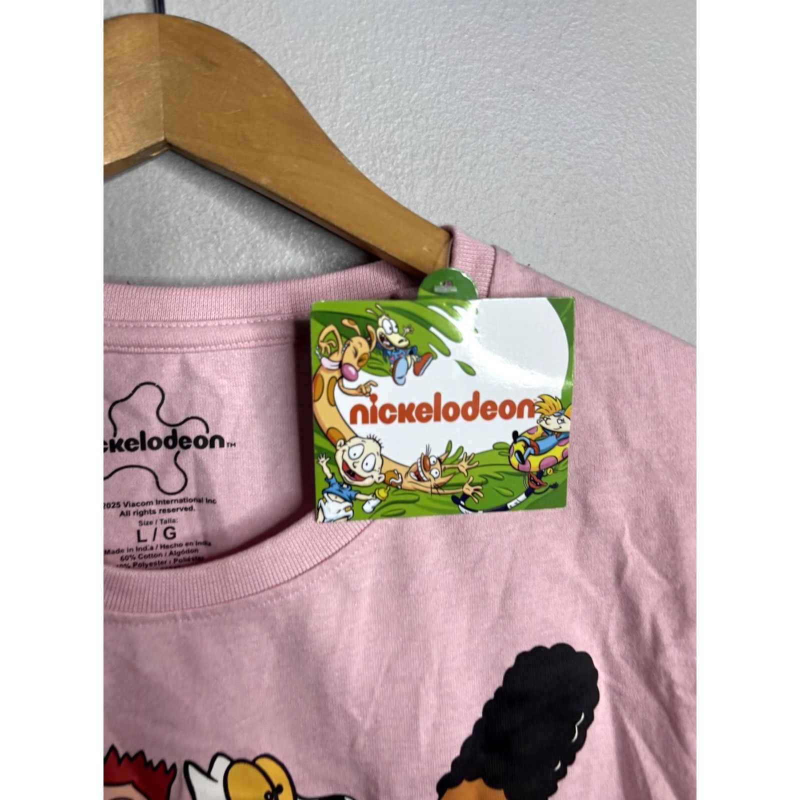 Nickelodeon Nickelodeon Shirt Mens Large Pink Nicktoons Graphic Rugrats Hey Arnold Cartoon Size US L / EU 52-54 / 3 - 3 Thumbnail