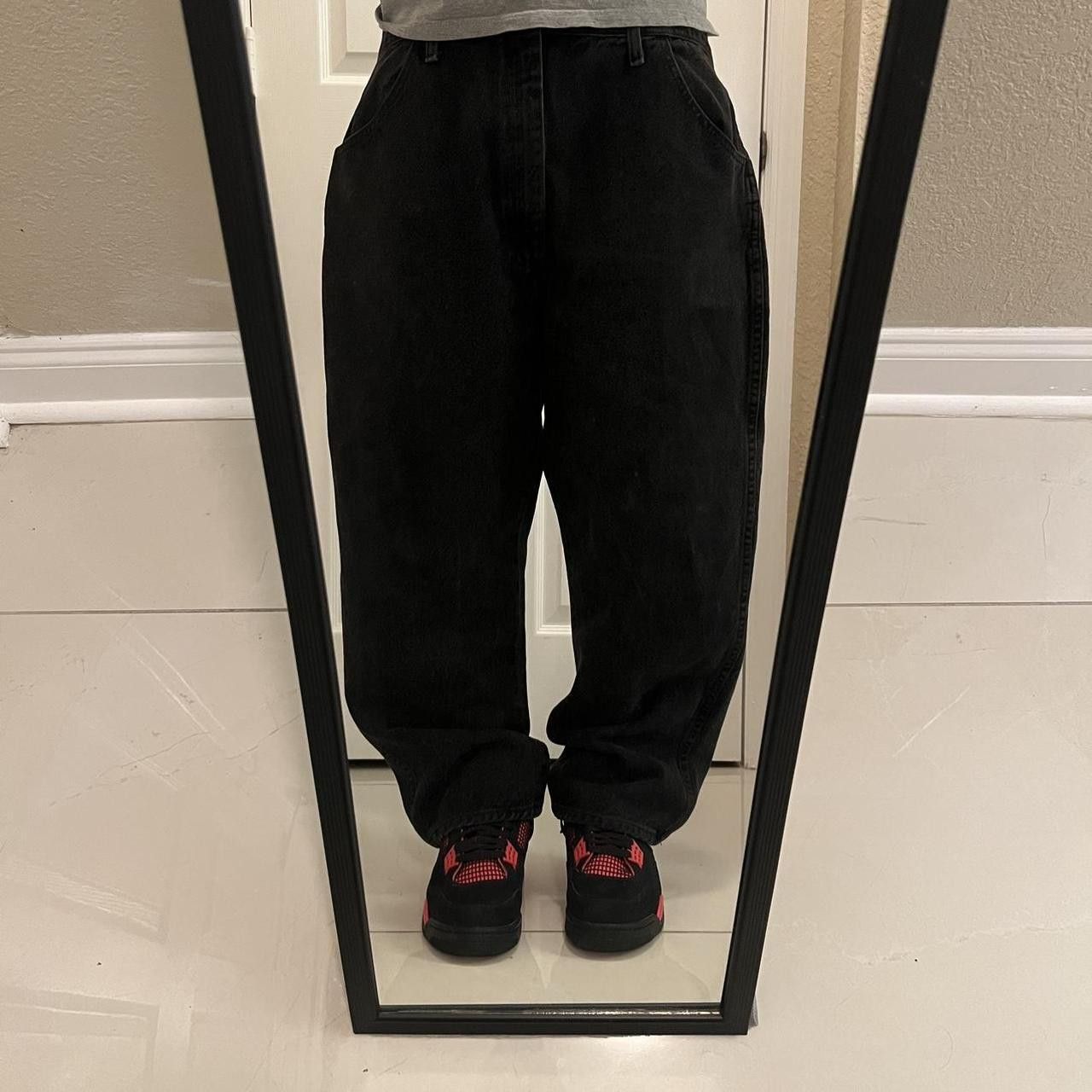 Vintage Vintage 2000s/Y2K Essential Fitted Grunge Black Denim Jeans! Size US 40 / EU 56 - 1 Thumbnail