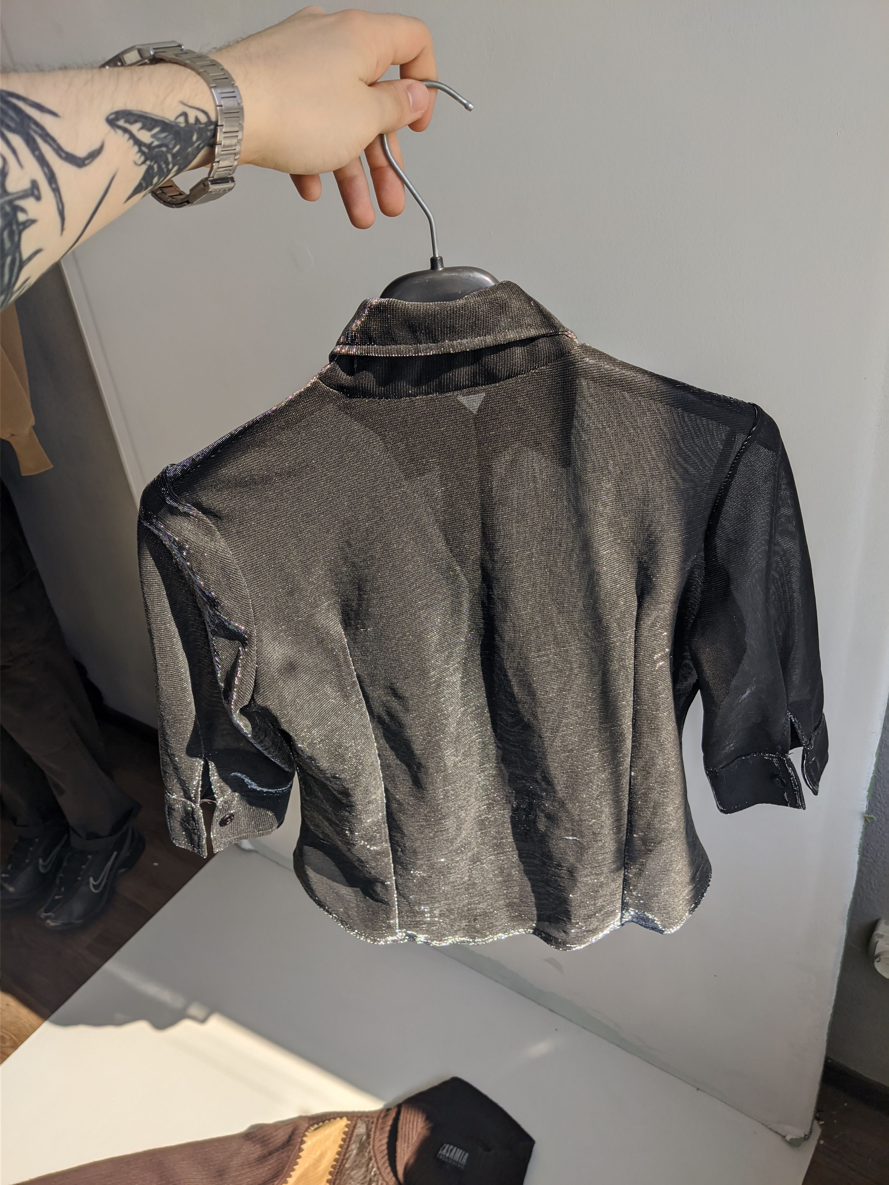 Hysteric Glamour Vintage shine shirt y2k translucent goth Size M / US 6-8 / IT 42-44 - 5 Thumbnail