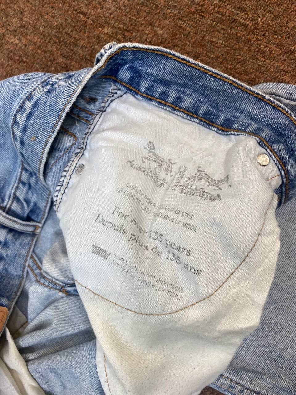 Levi's levis 516 lightwash distressed denim nice design Size US 34 / EU 50 - 12 Thumbnail