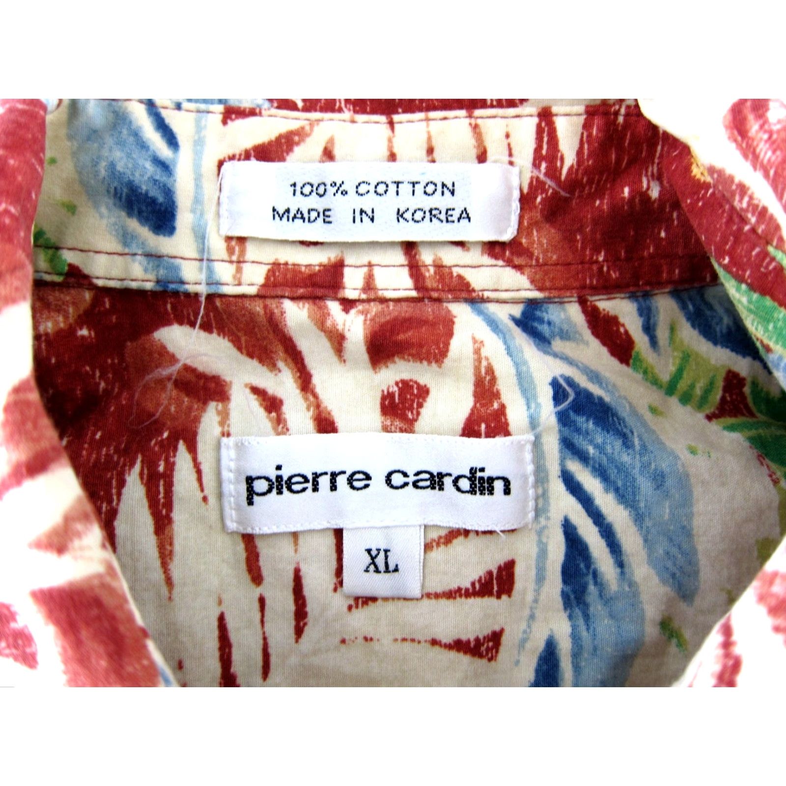 Pierre Cardin VTG Pierre Cardin Cotton Red Floral Button Up Short Sleeve Hawaiian Shirt Men XL Size US XL / EU 56 / 4 - 3 Thumbnail
