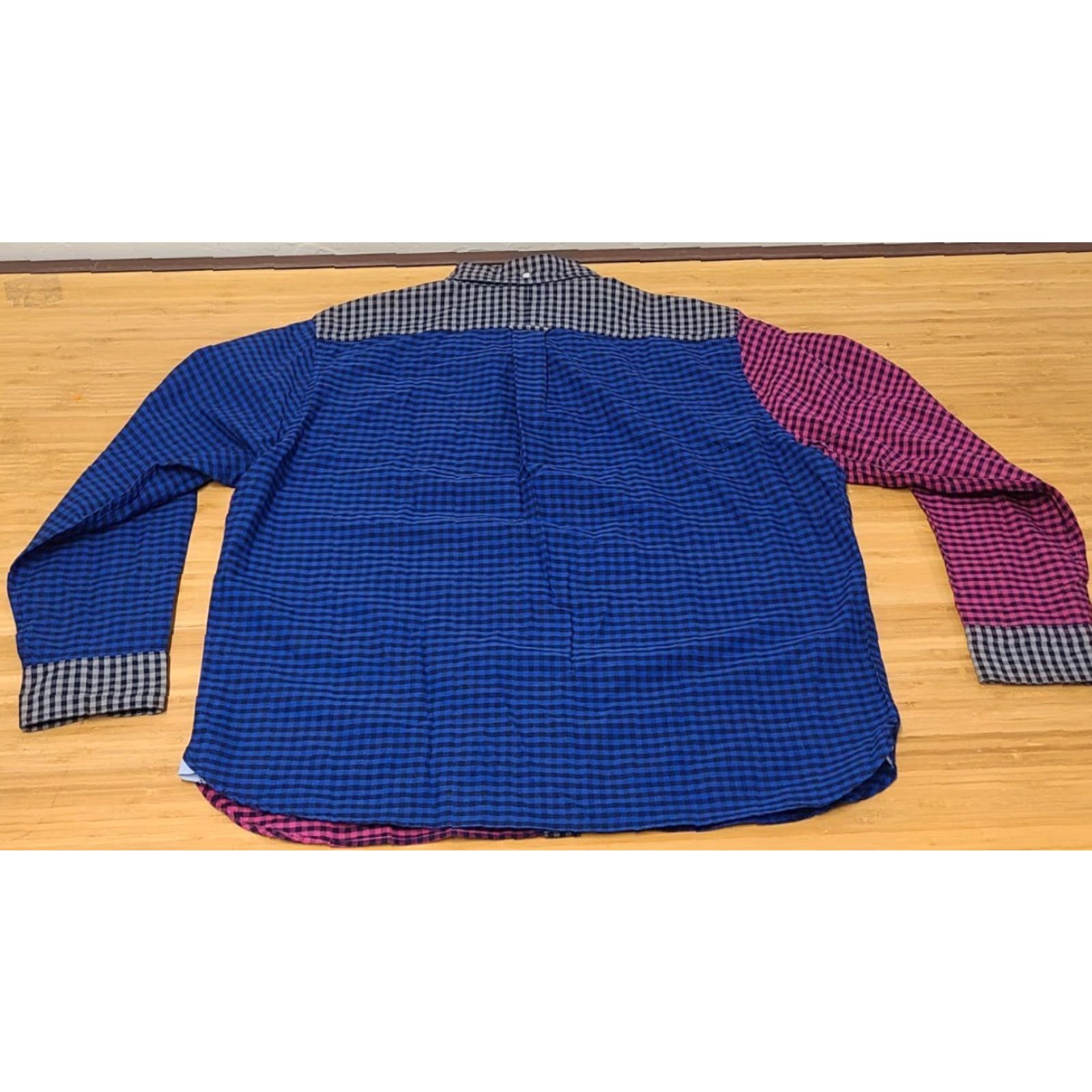 Lands' End Lands' End Mens XL Shirt Sail Rigger Oxford Traditional Fit Multicolor Check Button-Up Long Sleeve Casual Size US XL / EU 56 / 4 - 4 Thumbnail