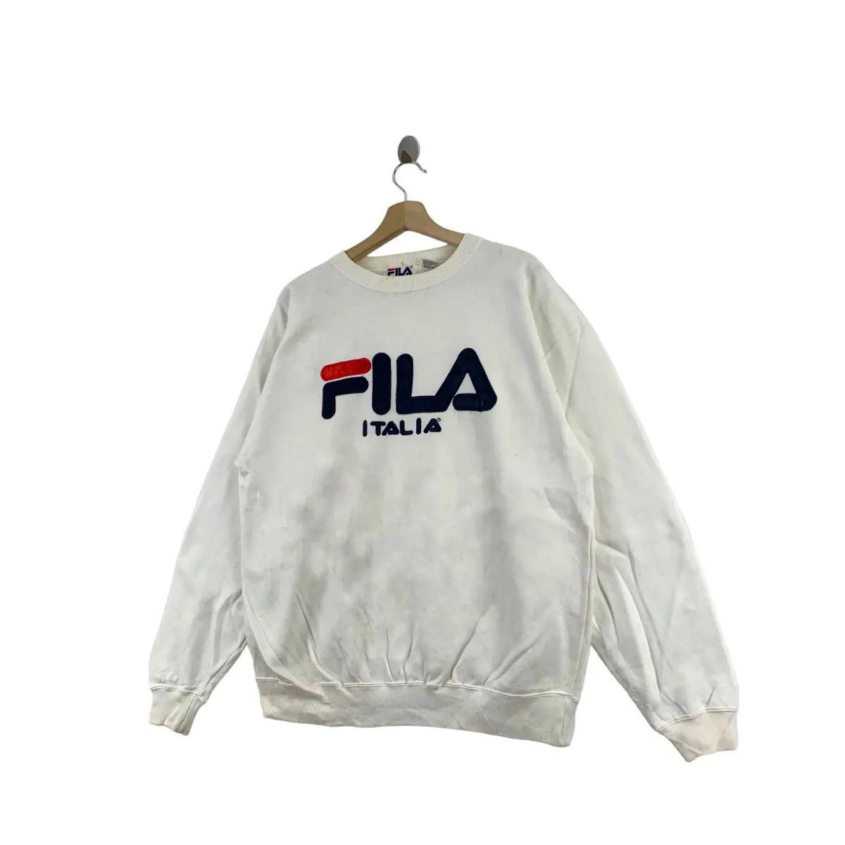 Fila Vintage 90’ FILA BIELLA ITALIA Embroidered Logo Sweatshirt Size M / US 6-8 / IT 42-44 - 2 Thumbnail