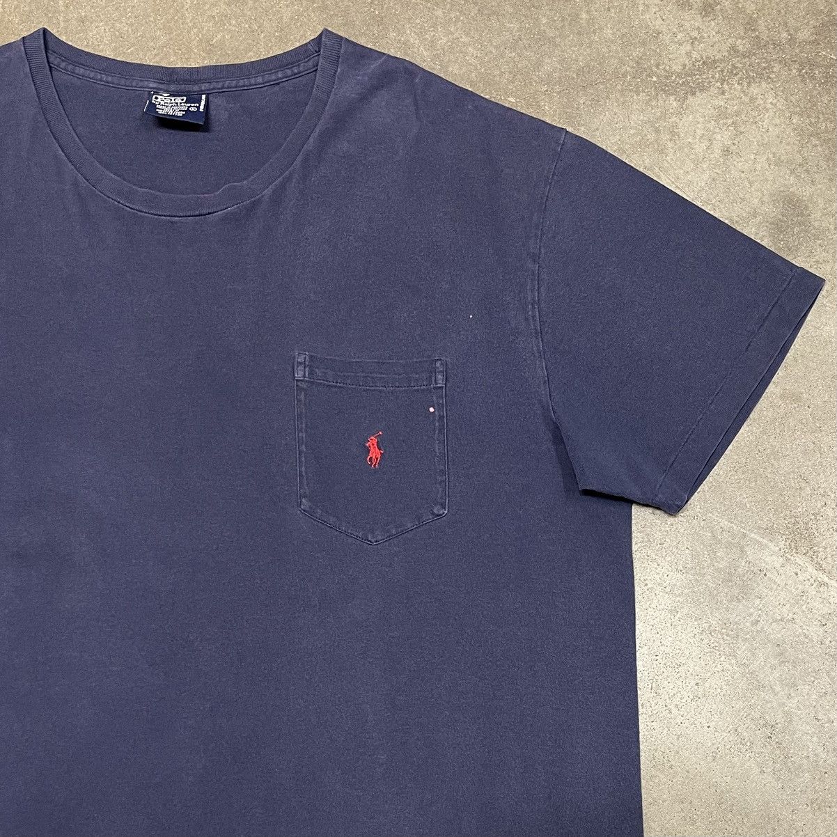 Polo Ralph Lauren Vintage 90s Polo Ralph Lauren Single Stitch Faded Tee USA Size US L / EU 52-54 / 3 - 2 Thumbnail