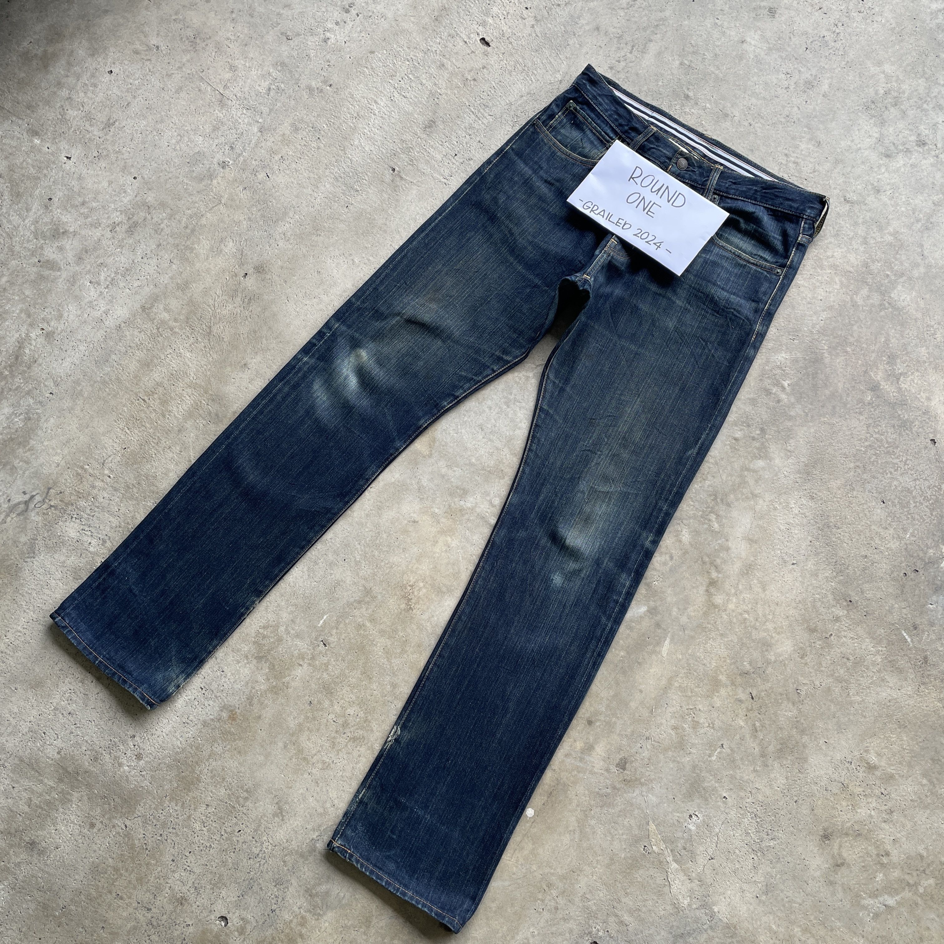 Japanese Brand × Jean Vintage Beams Dark Blue Denim Jeans Pants Japanese Brand W32 Size US 32 / EU 48 - 1 Thumbnail
