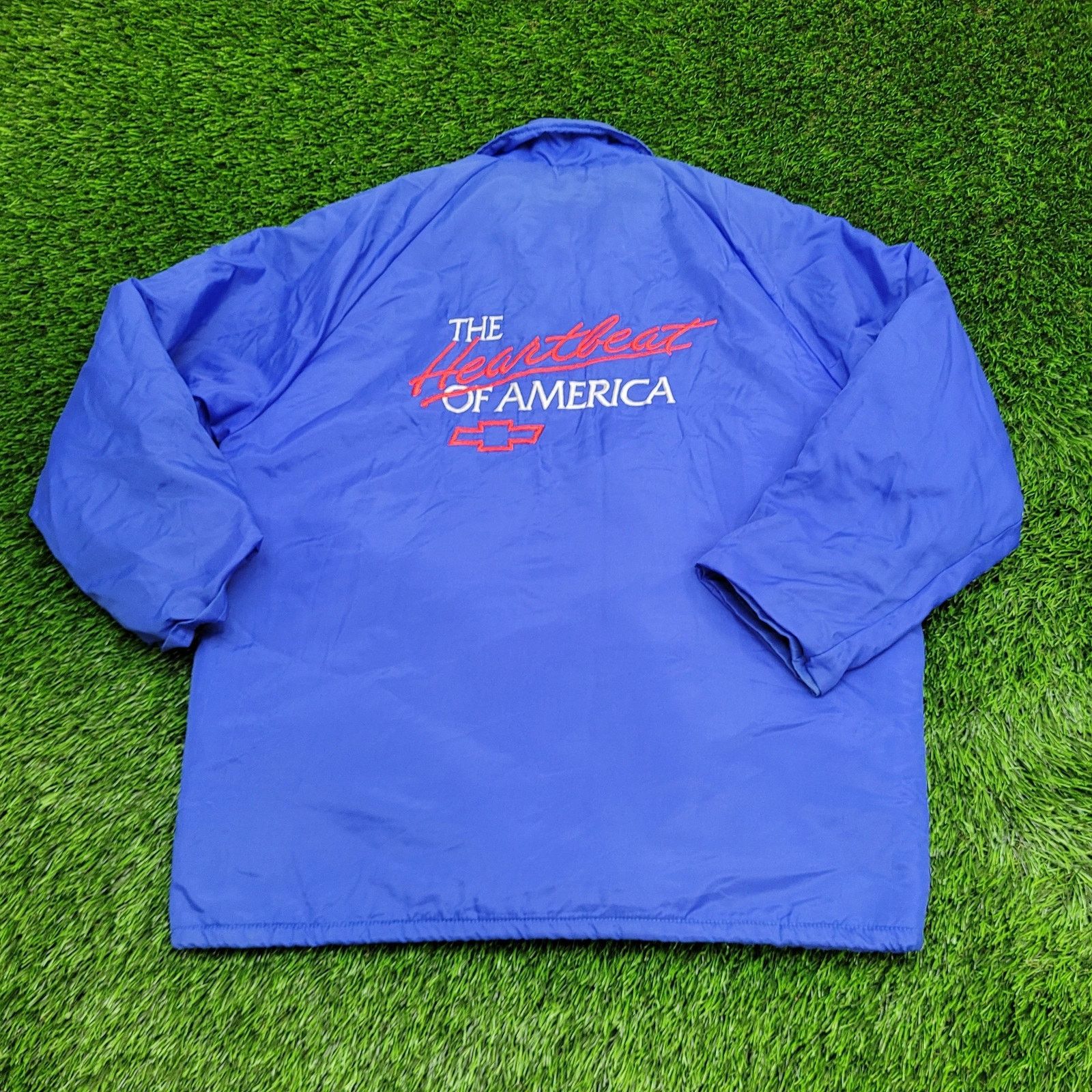 Vintage Vintage 70s Chevy Jacket L/XL 26x30 Baggy Lined Size US XL / EU 56 / 4 - 1 Thumbnail