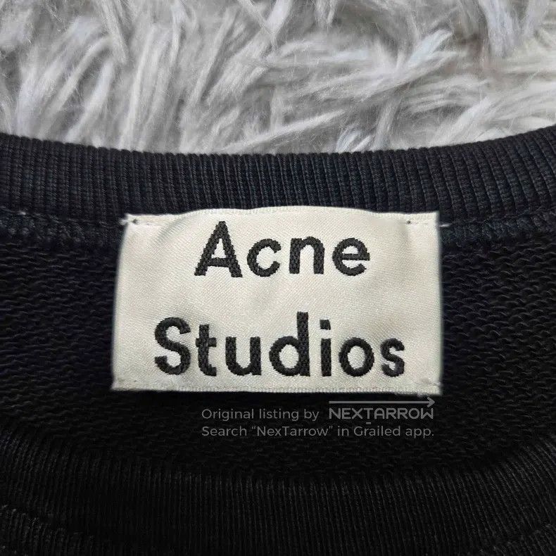 Acne Studios Acne Studios Classic Embroidered Smile Black Washed Sweats Size XXS / US 00 / IT 34 - 4 Thumbnail