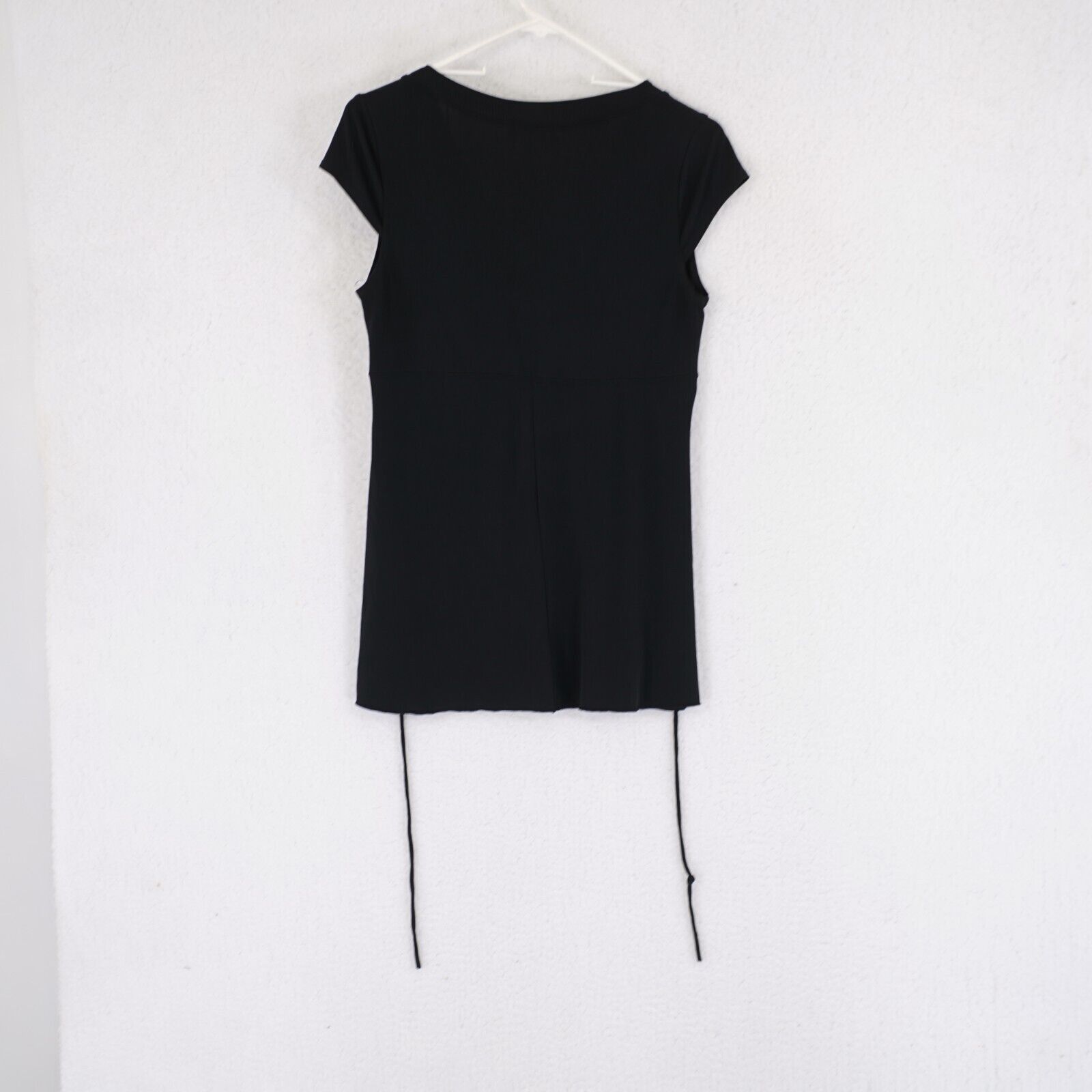 Vintage A. Byer Black V-Neck Capped Sleeve Sequin Blouse Top Large S Size L / US 10 / IT 46 - 4 Thumbnail