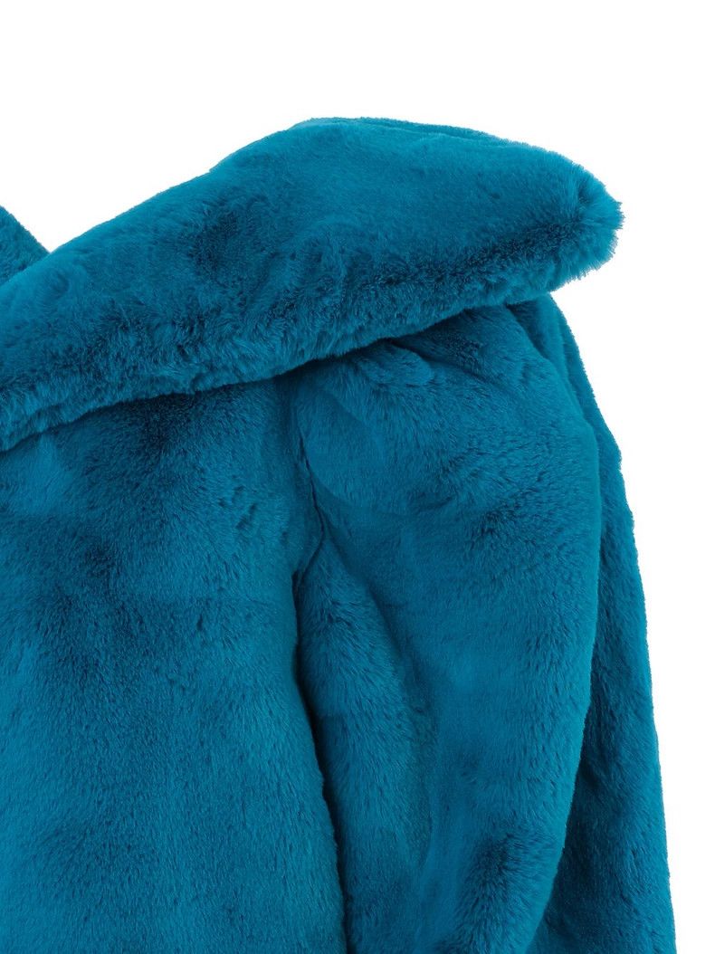 Balenciaga Balenciaga size 34 Blue faux fur coat Size S / US 4 / IT 40 - 4 Thumbnail