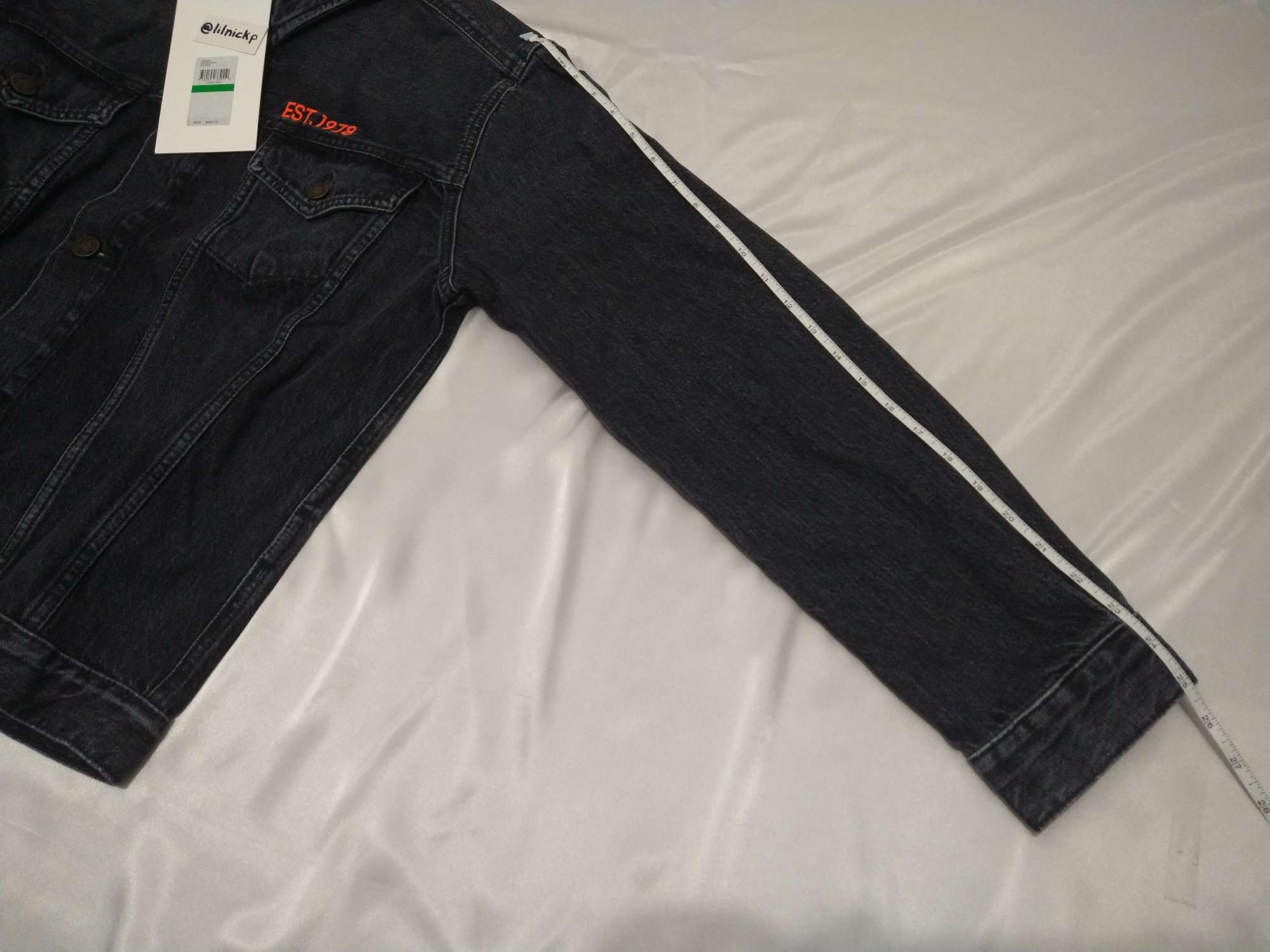 Calvin Klein 205W39NYC EST. 1978 Comet Grey Denim Trucker Jacket Size US L / EU 52-54 / 3 - 8 Thumbnail