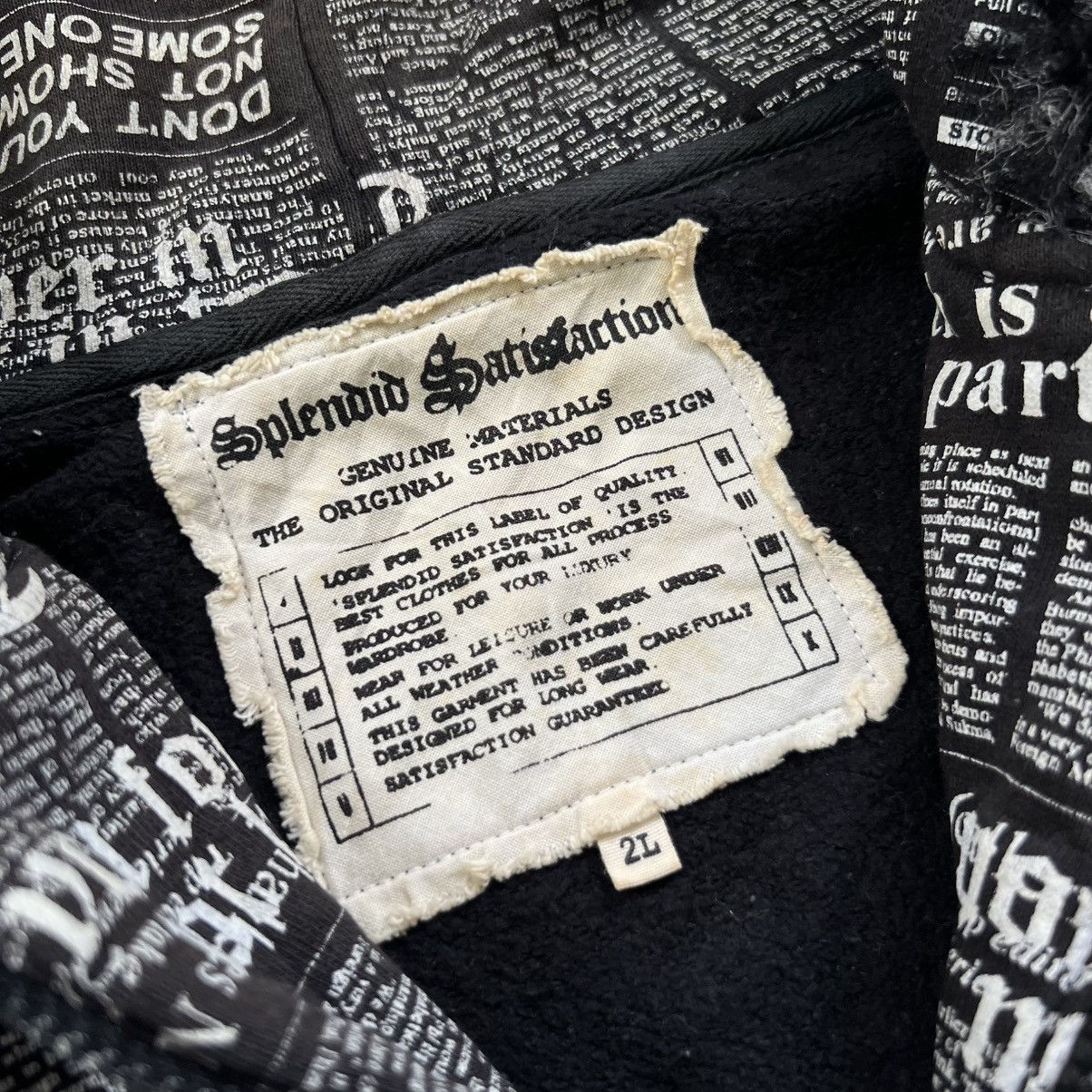 Seditionaries 2000s Splendid Satisfaction Poem Vkei Style Zip Fur Hoodie Size US XL / EU 56 / 4 - 5 Thumbnail