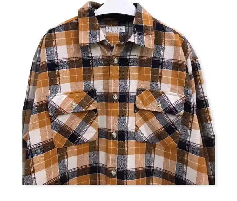 Flannel Elle Homme Plaid Tartan Flannel Shirt Size US XL / EU 56 / 4 - 2 Thumbnail