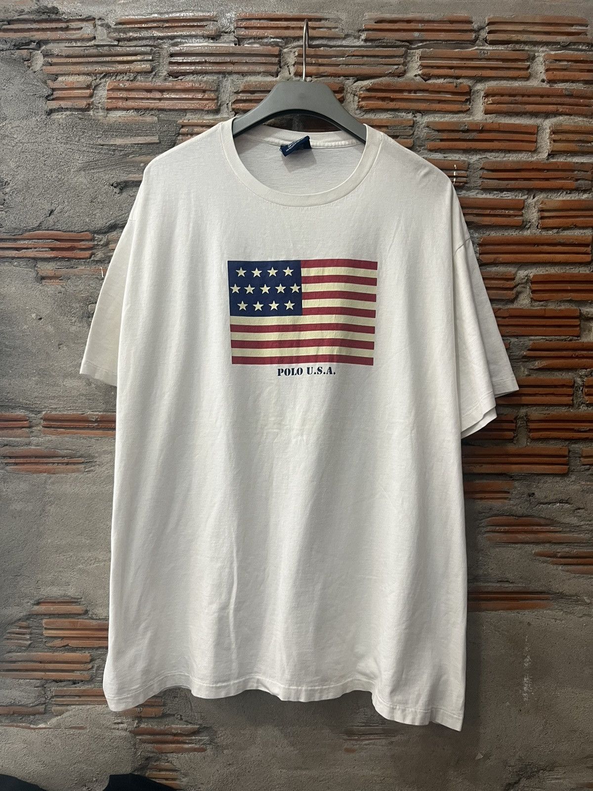 Polo Ralph Lauren Vintage POLO SPORT RALPH LAUREN U.S.A. Flag 90’s Tshirt Size US XL / EU 56 / 4 - 2 Thumbnail