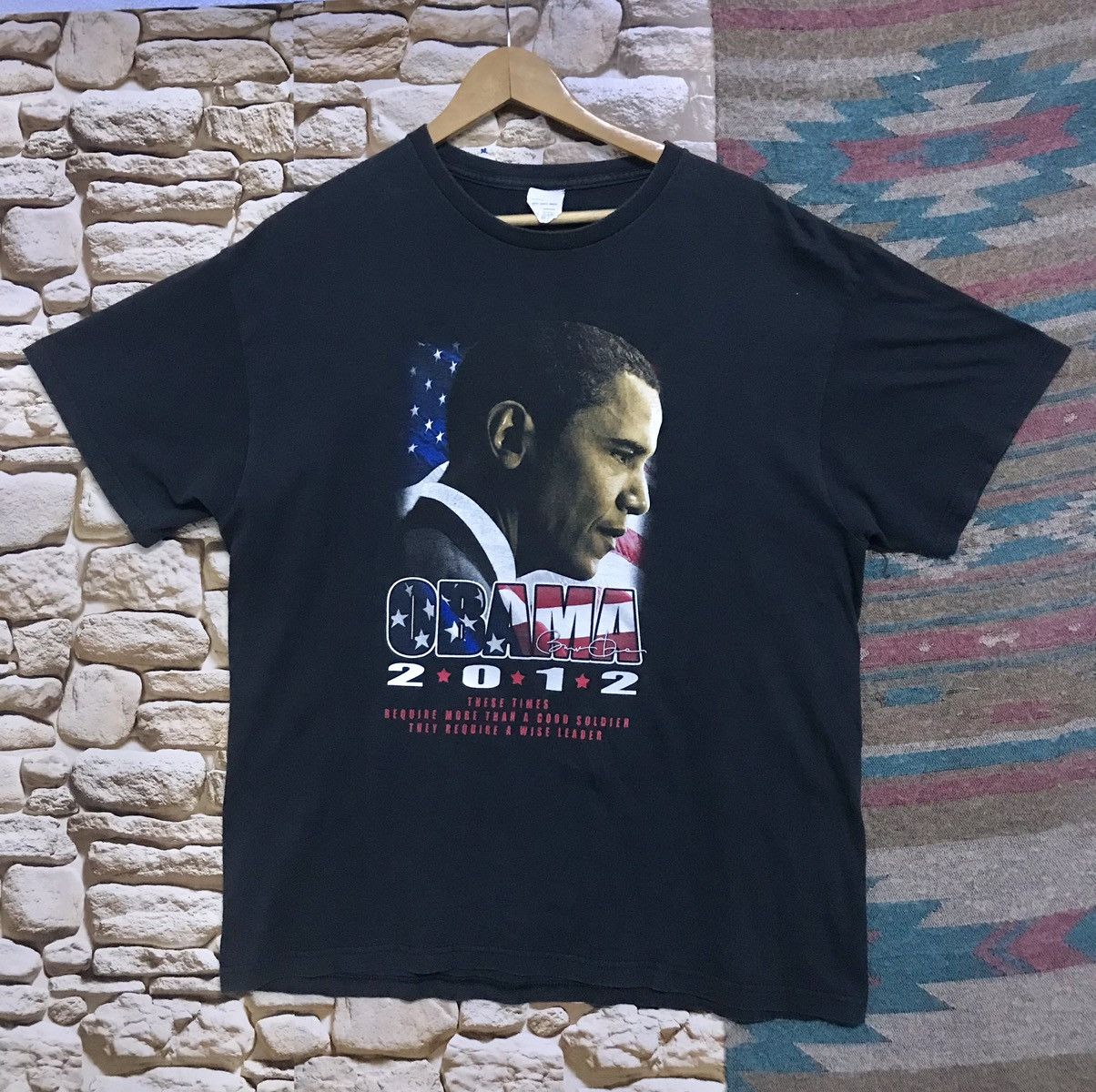image of Barack Obama Presiden 2012 in Black, Men's (Size XL)